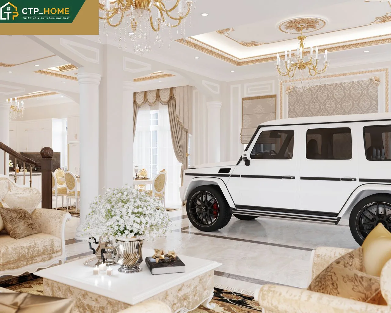 Ph&ograve;ng ngủ biệt thự Đ&agrave; Lạt với giường gỗ v&agrave; &aacute;nh s&aacute;ng tự nhi&ecirc;n