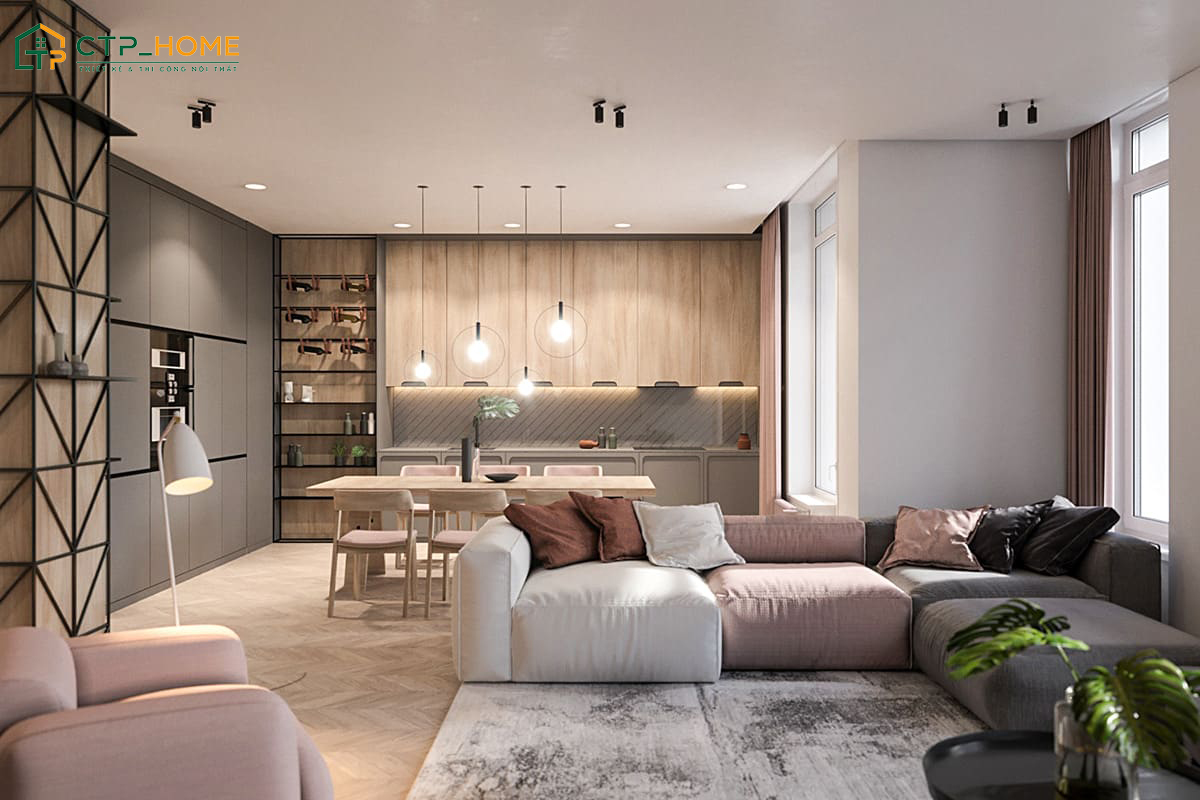 Phong cách tối giản sẽ sử dụng nội thất thông minh có kích thước nhỏ gọn và hạn chế chi tiết rườm rà