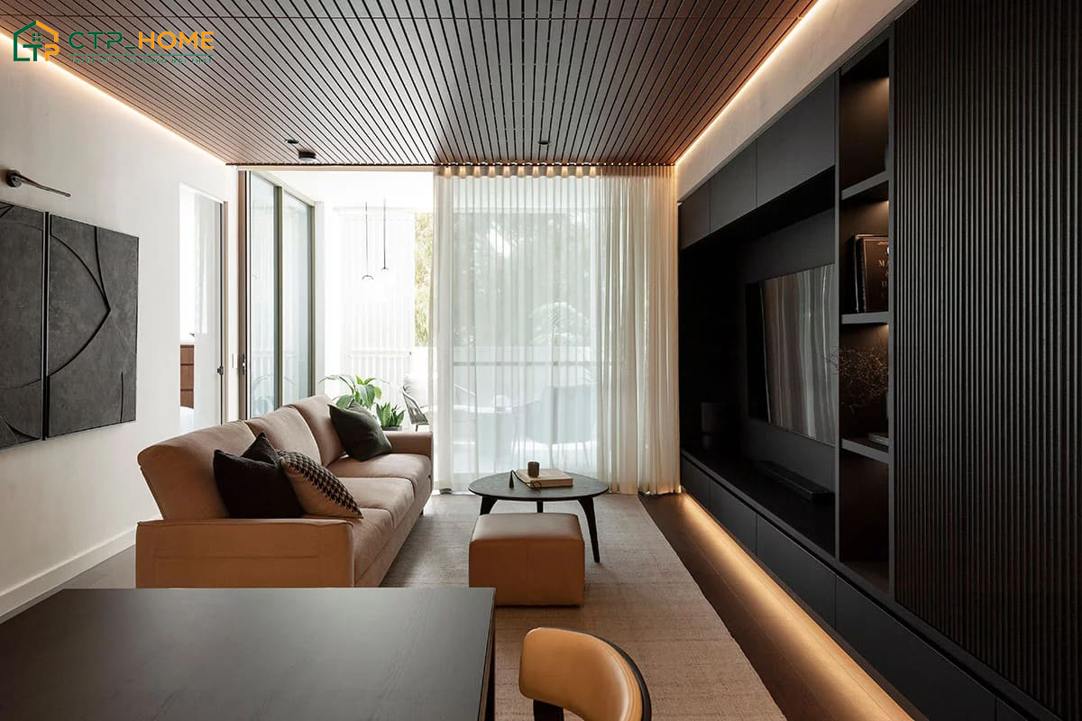 Với diện tích 30m2, bạn có thể sử dụng nội thất có kích thước lớn để tạo sự thoải mái khi sử dụng