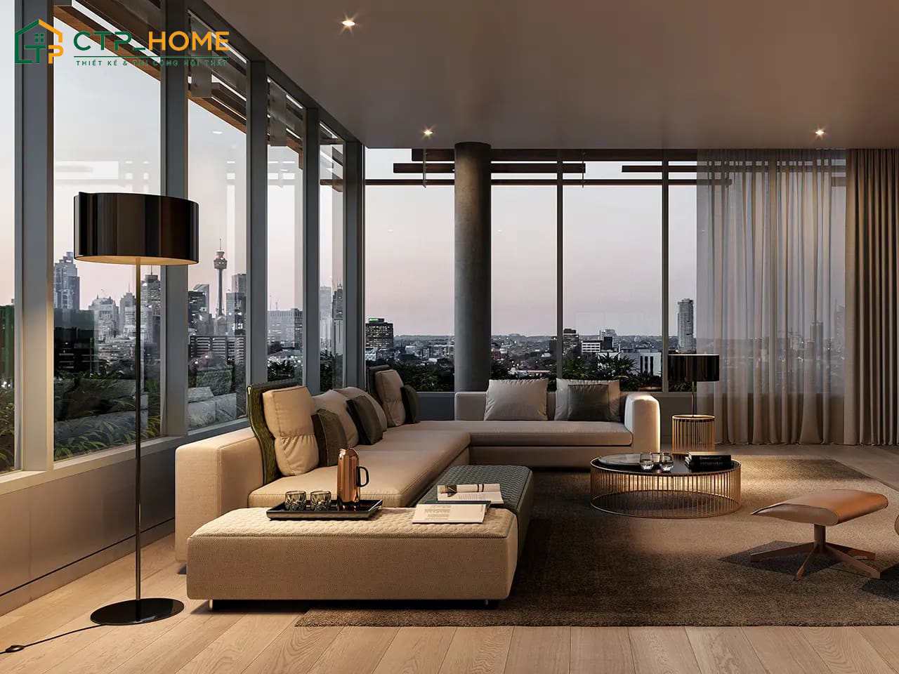 Mẫu trang trí phòng khách chung cư cao cấp diện tích 70m2 thu hút với vẻ đẹp đẳng cấp