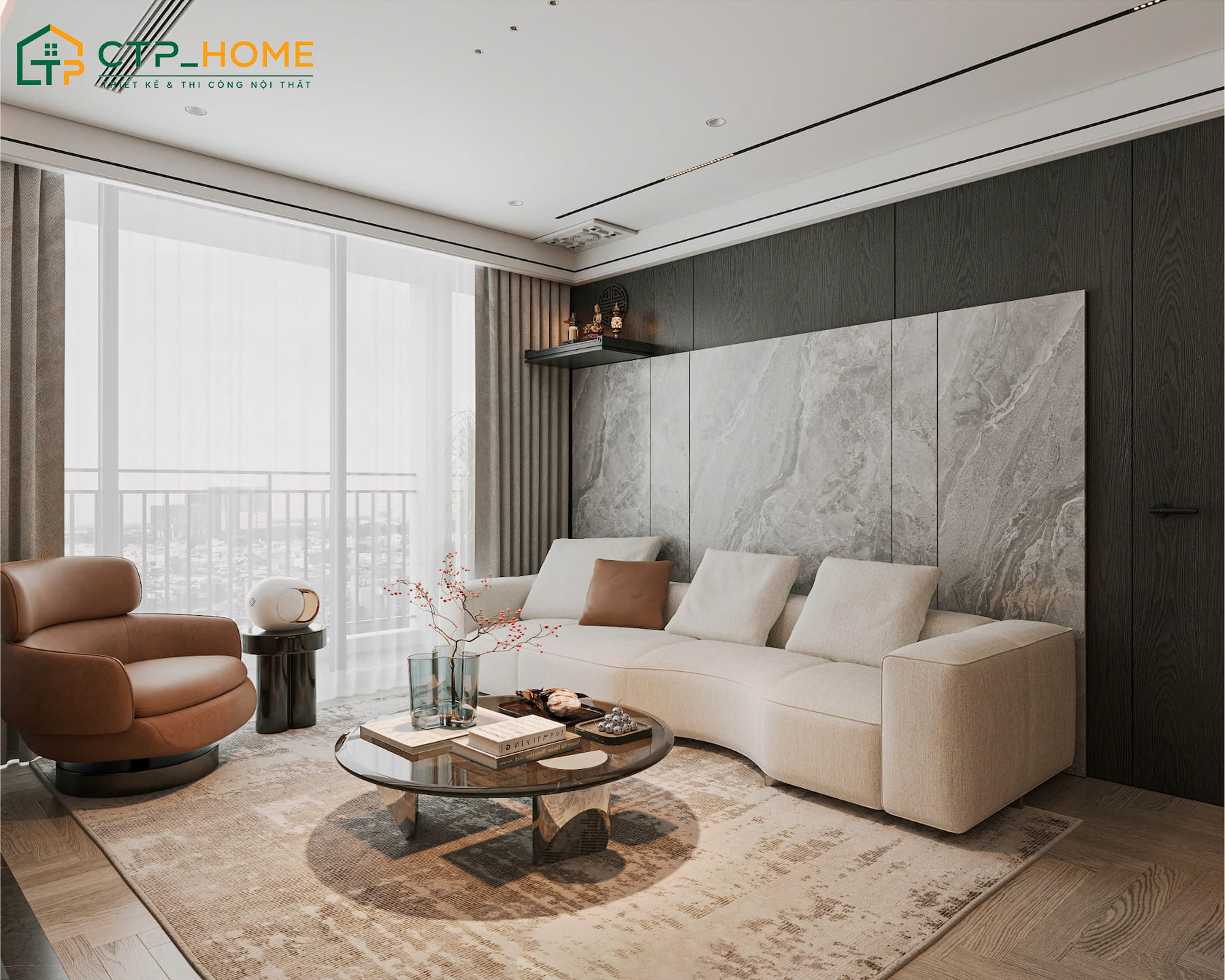 Sử dụng sofa bằng vải mềm có tone màu sáng để mang đến sự tiện nghi cho không gian