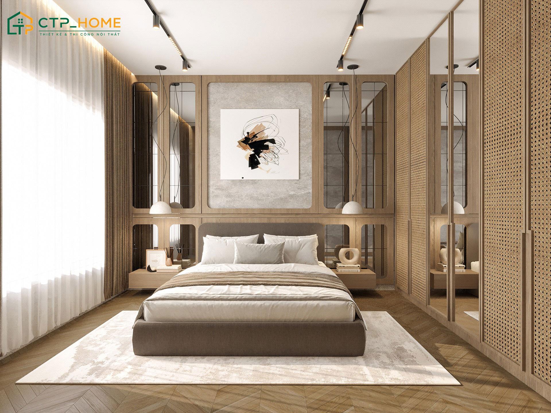 Tránh tình trạng diện tích phòng ngủ chung cư nhỏ mà thiết kế quá nhiều chi tiết