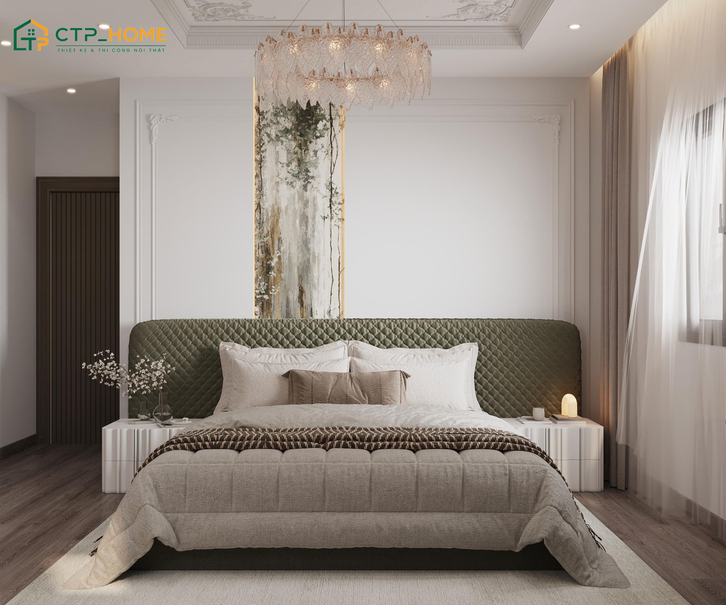 Thiết kế ưu tiên sự chỉn chi trong từng chi tiết để không gian luôn gọn gàng và có chiều sâu