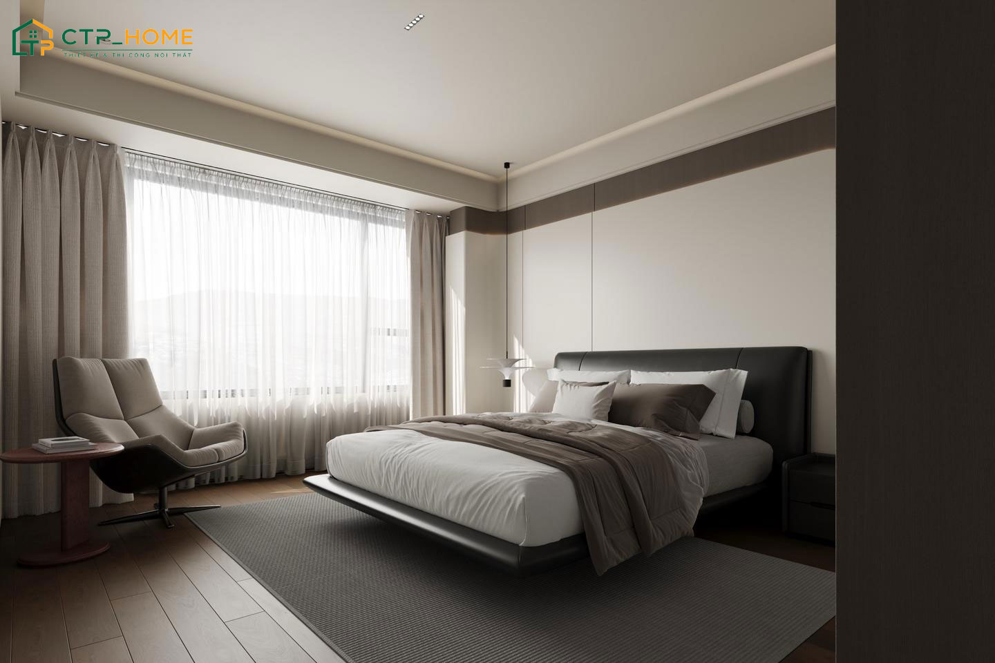 Mẫu dự án thiết kế phòng ngủ chung cư tại huyện Nhà Bè, TP Hồ Chí Minh