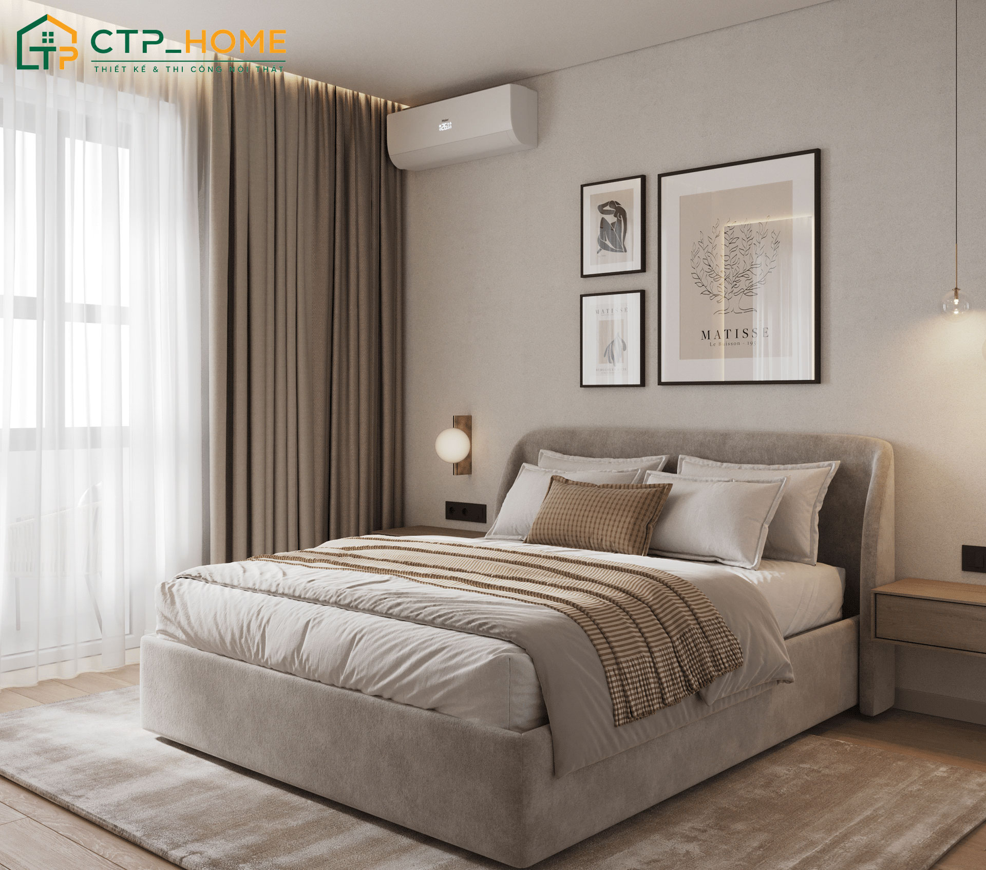 Mẫu dự án thiết kế phòng ngủ chung cư cao cấp tại Quận 2, TP Hồ Chí Minh