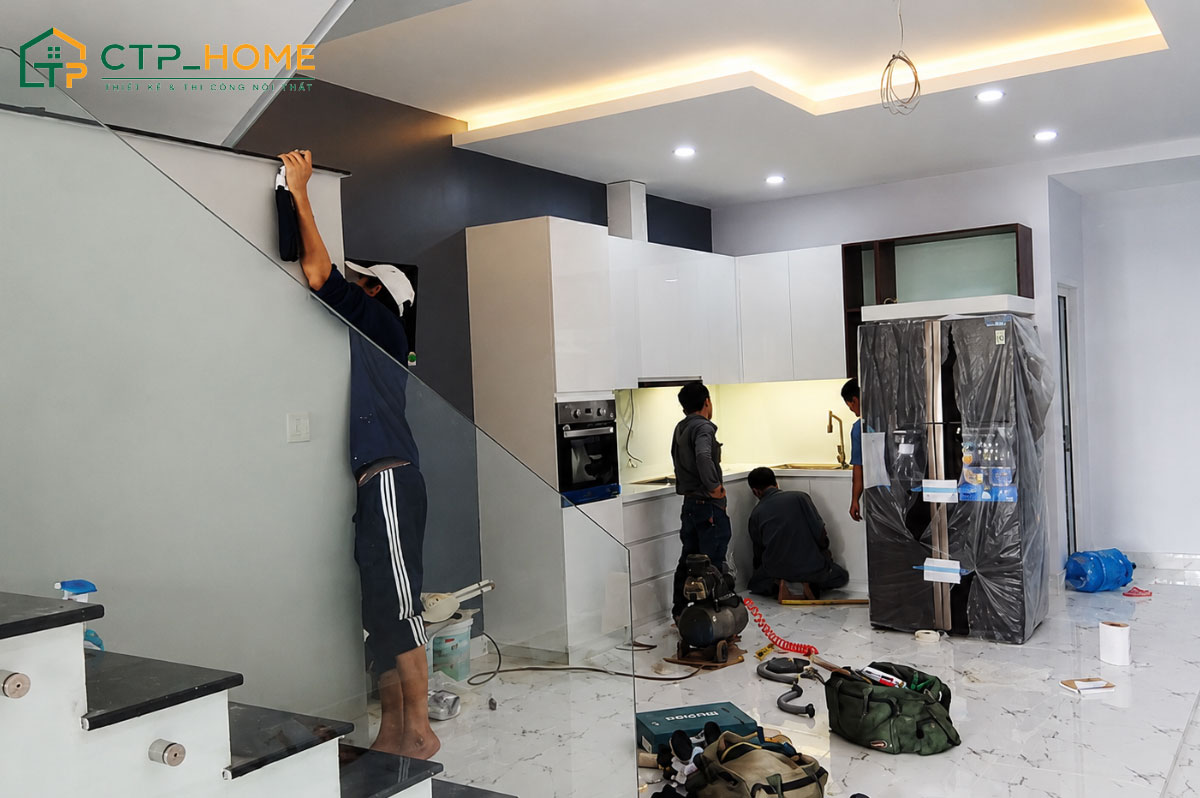 Bước tiếp theo trong quá trình thiết kế thi công nội thất căn hộ là vận chuyển và lắp đặt nội thất