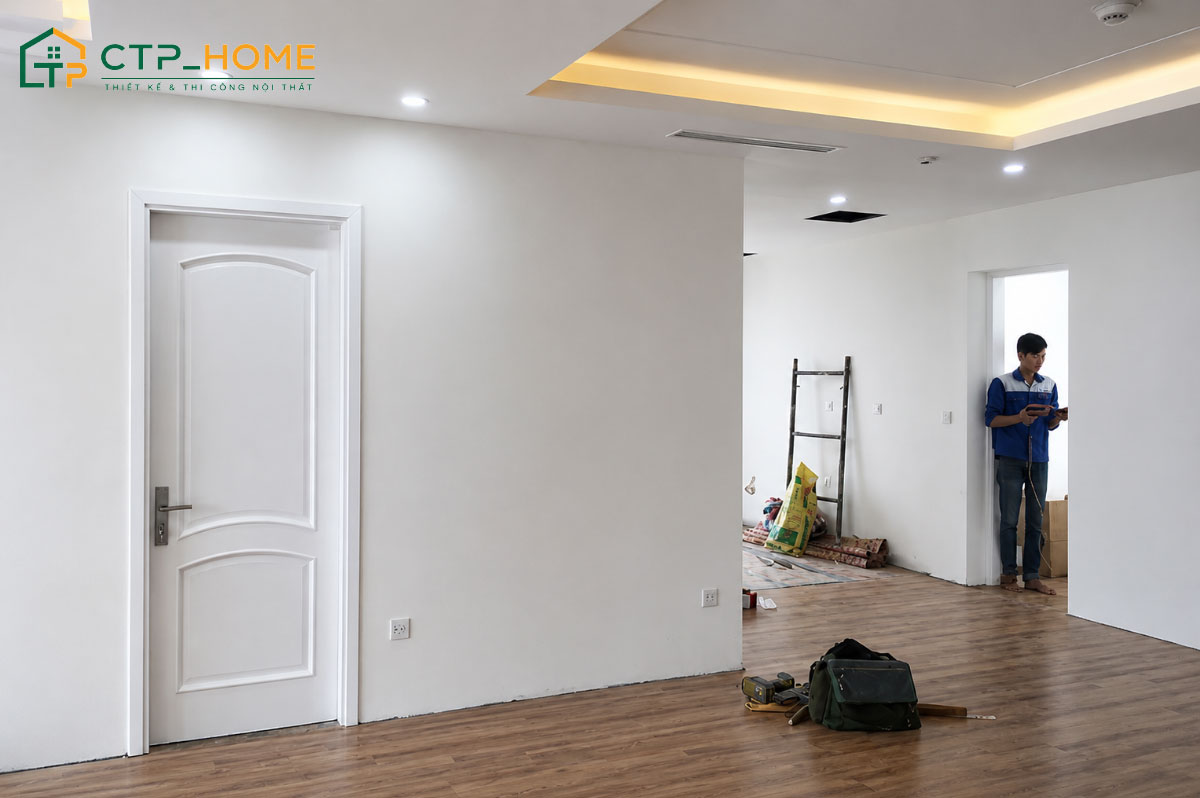 CTP Home có chính sách bảo hành dài hạn cho từng hạng mục thi công nội thất căn hộ