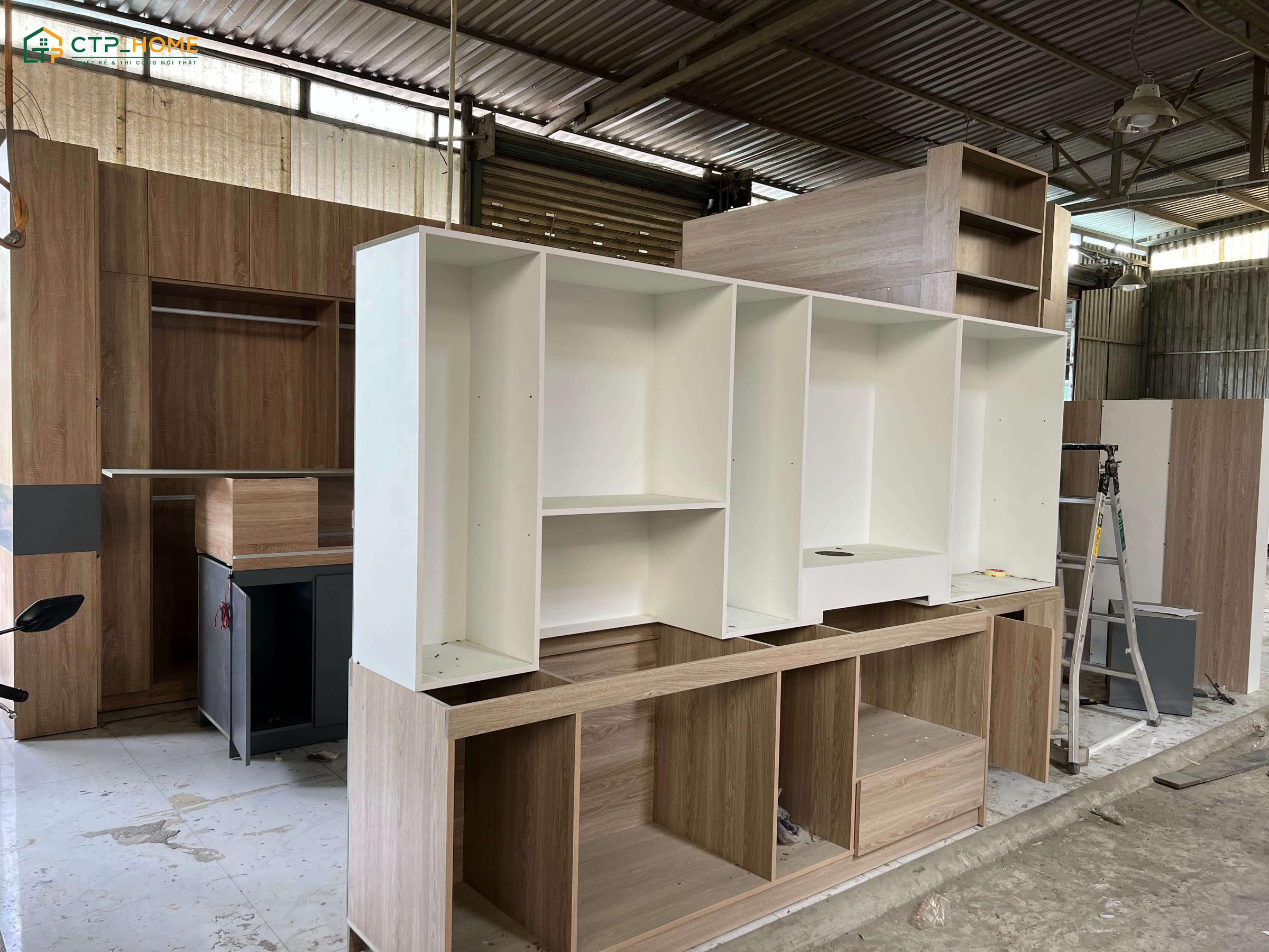 Toàn bộ nội thất phòng bếp sẽ được sản xuất tại xưởng của CTP Home