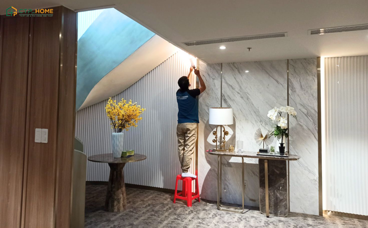 CTP Home tiến hành nghiệm thu toàn bộ công trình thi công nội thất phòng bếp