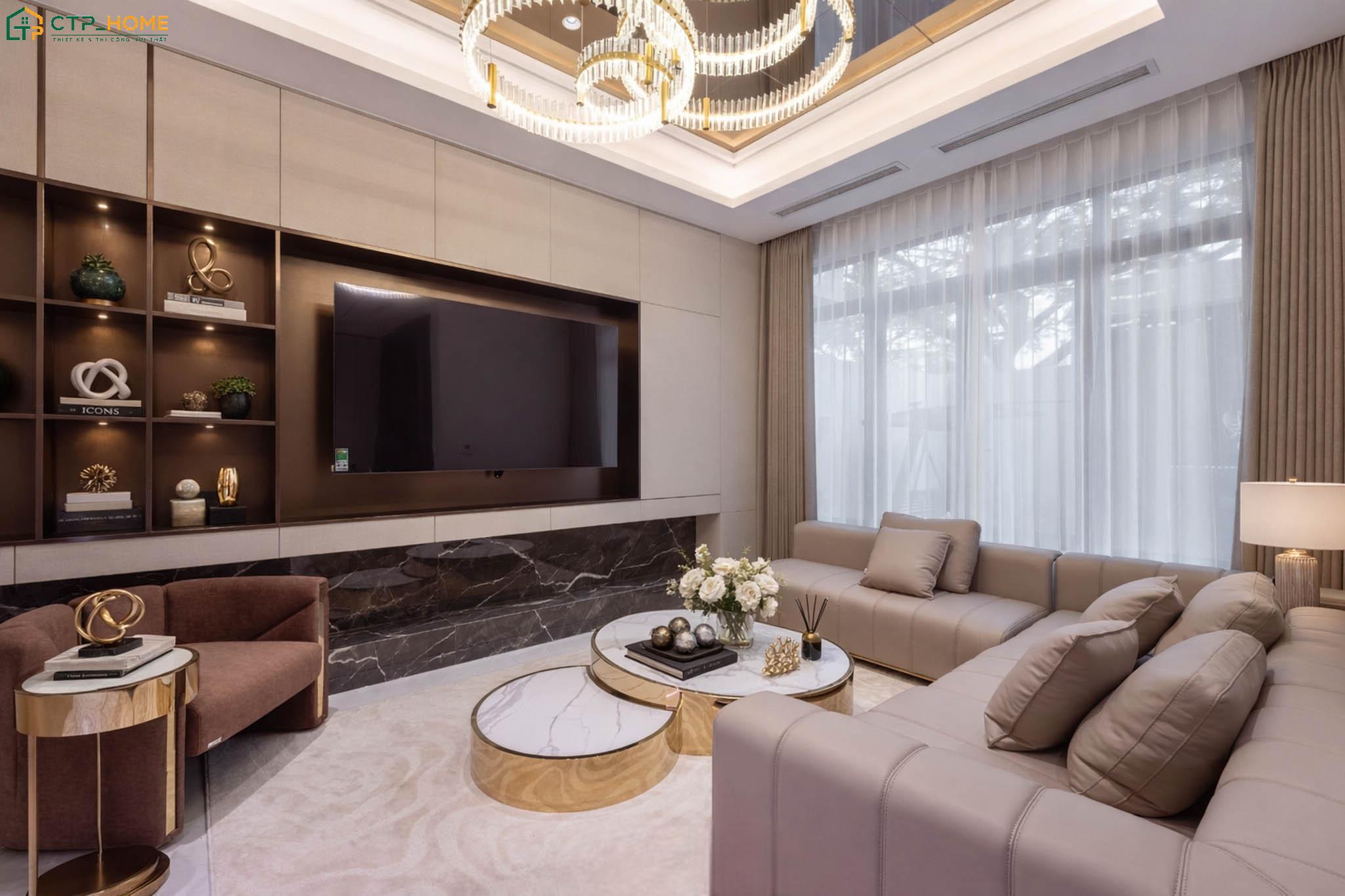 Bố cục nội thất phòng khách cần phải được sắp xếp khoa học và gọn gàng