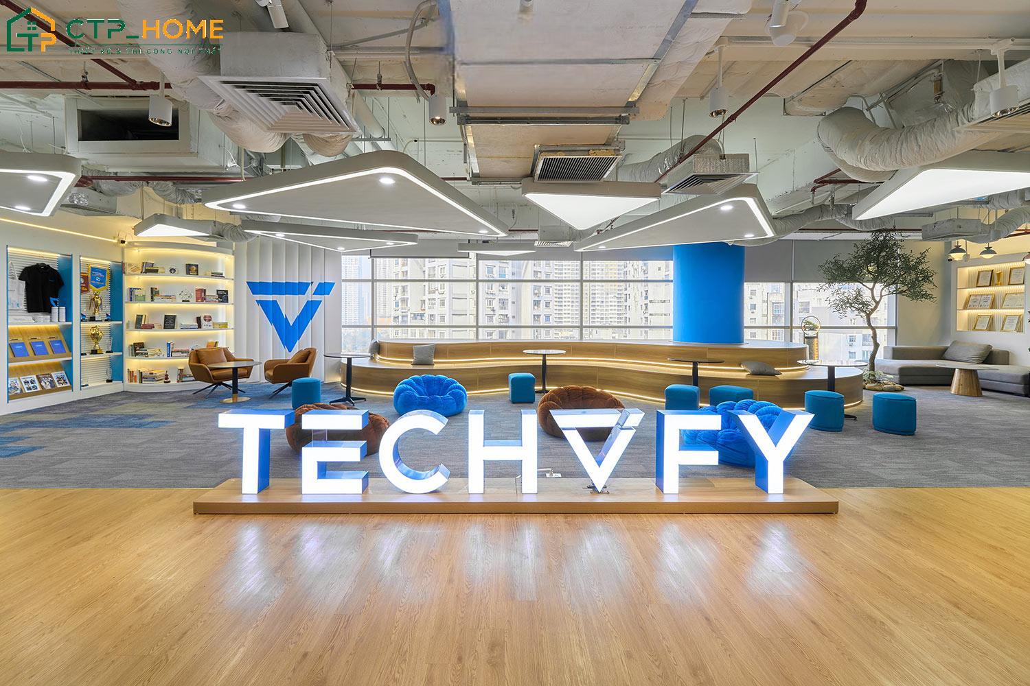 Mẫu dự án thi công nội thất văn phòng công ty công nghệ TECHVFY