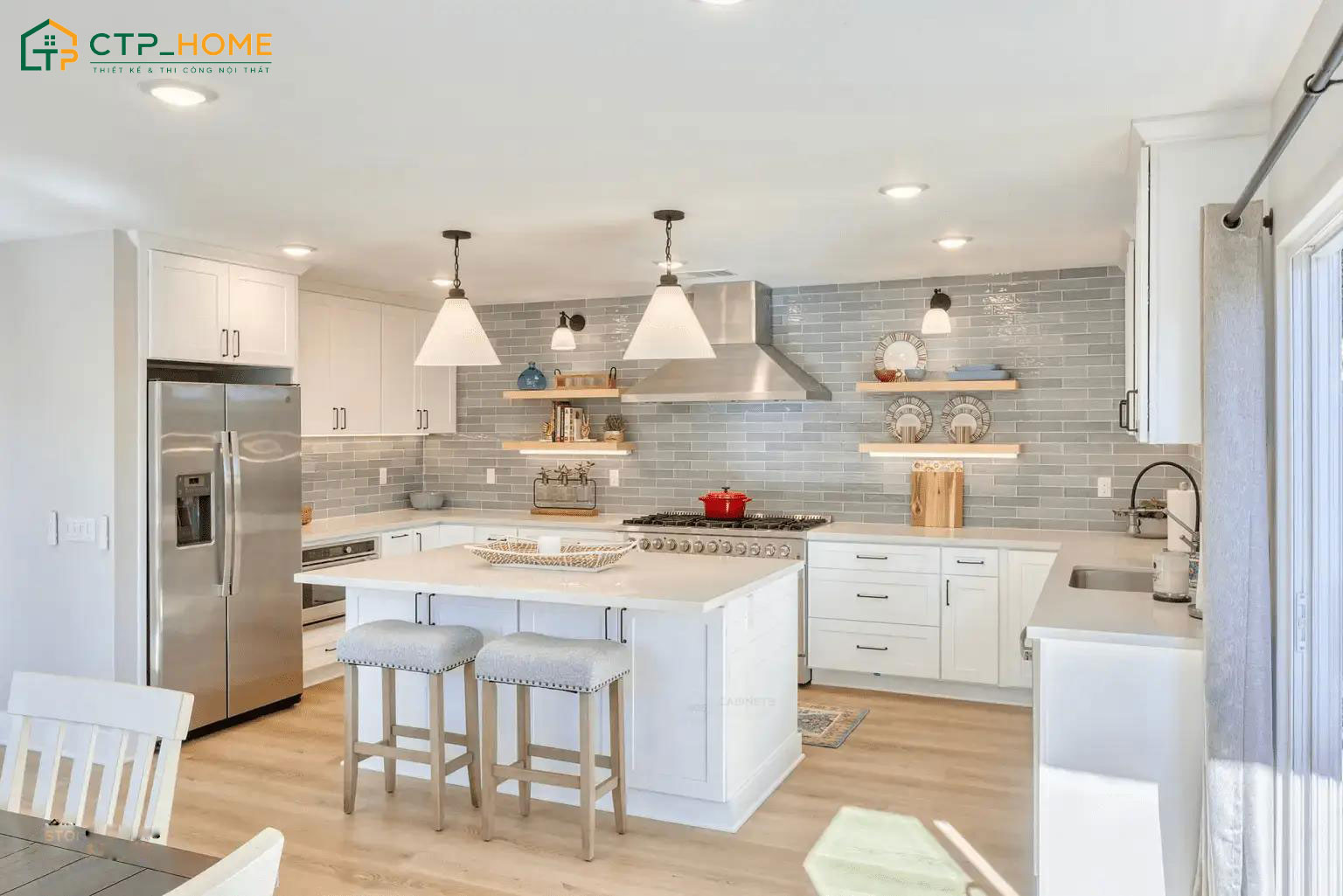 Mẫu phòng bếp chung cư hiện đại được nhiều gia chủ đánh giá cao