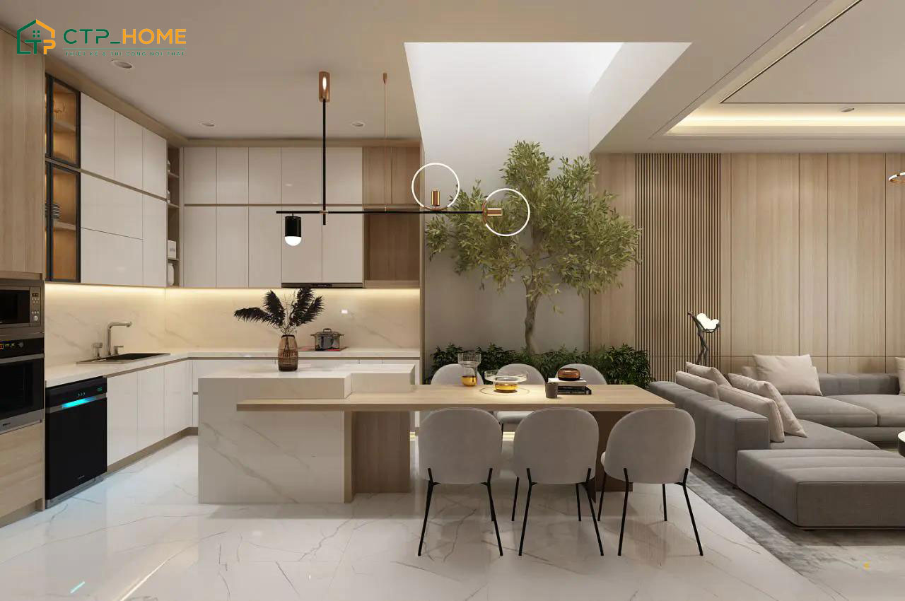Thiết kế phòng bếp chung cư cần tuân thủ theo các nguyên tắc phong thủy