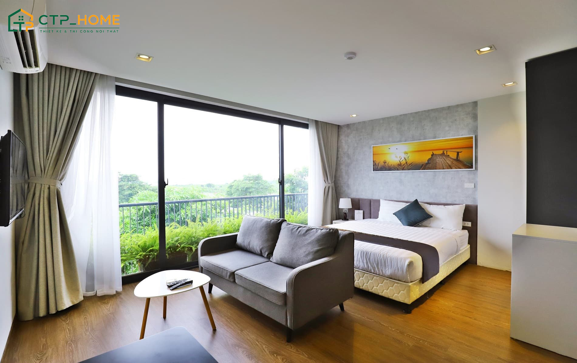 Bố trí không gian làm việc ở cạnh cửa sổ giúp đón nhận được nhiều ánh sáng tự nhiên