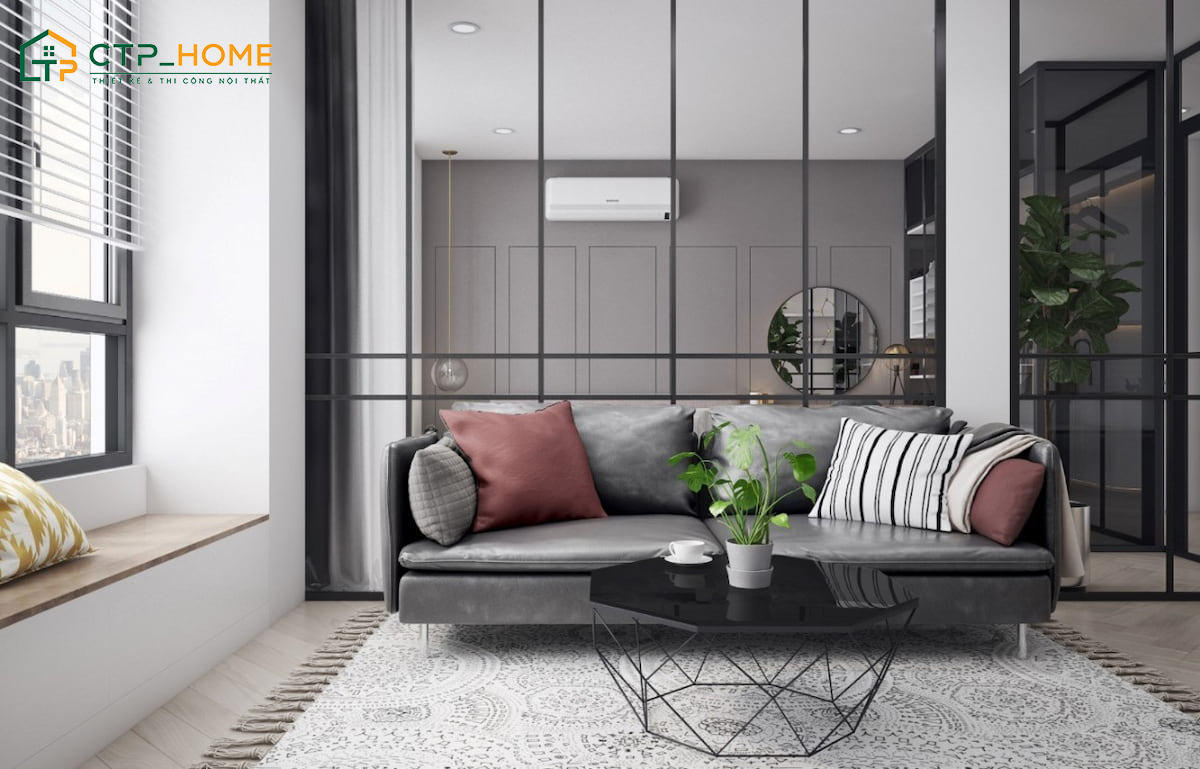 Mẫu thiết kế Studio hiện đại sẽ sử dụng các chất liệu cao cấp như gỗ công nghiệp, kính cường lực