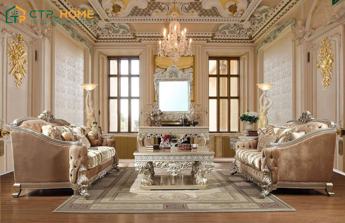 Phong cách thiết kế cổ điển sang trọng với các phào chỉ và nội thất được làm tỉ mỉ, cầu kỳ