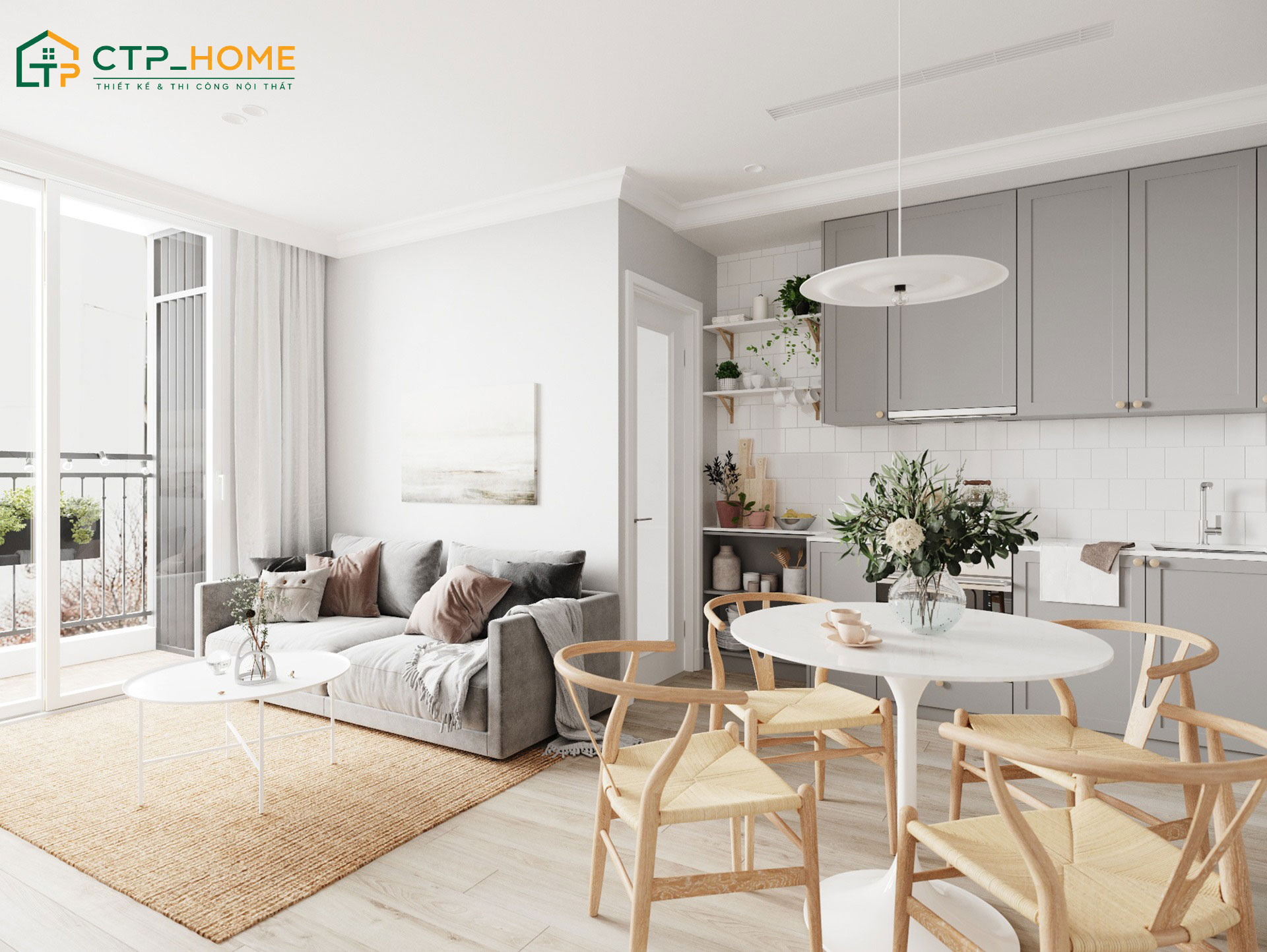 Phong cách thiết kế trang trí nội thất Bắc Âu nhẹ nhàng được tạo nên từ gam màu sáng và chất liệu gỗ trầm ấm