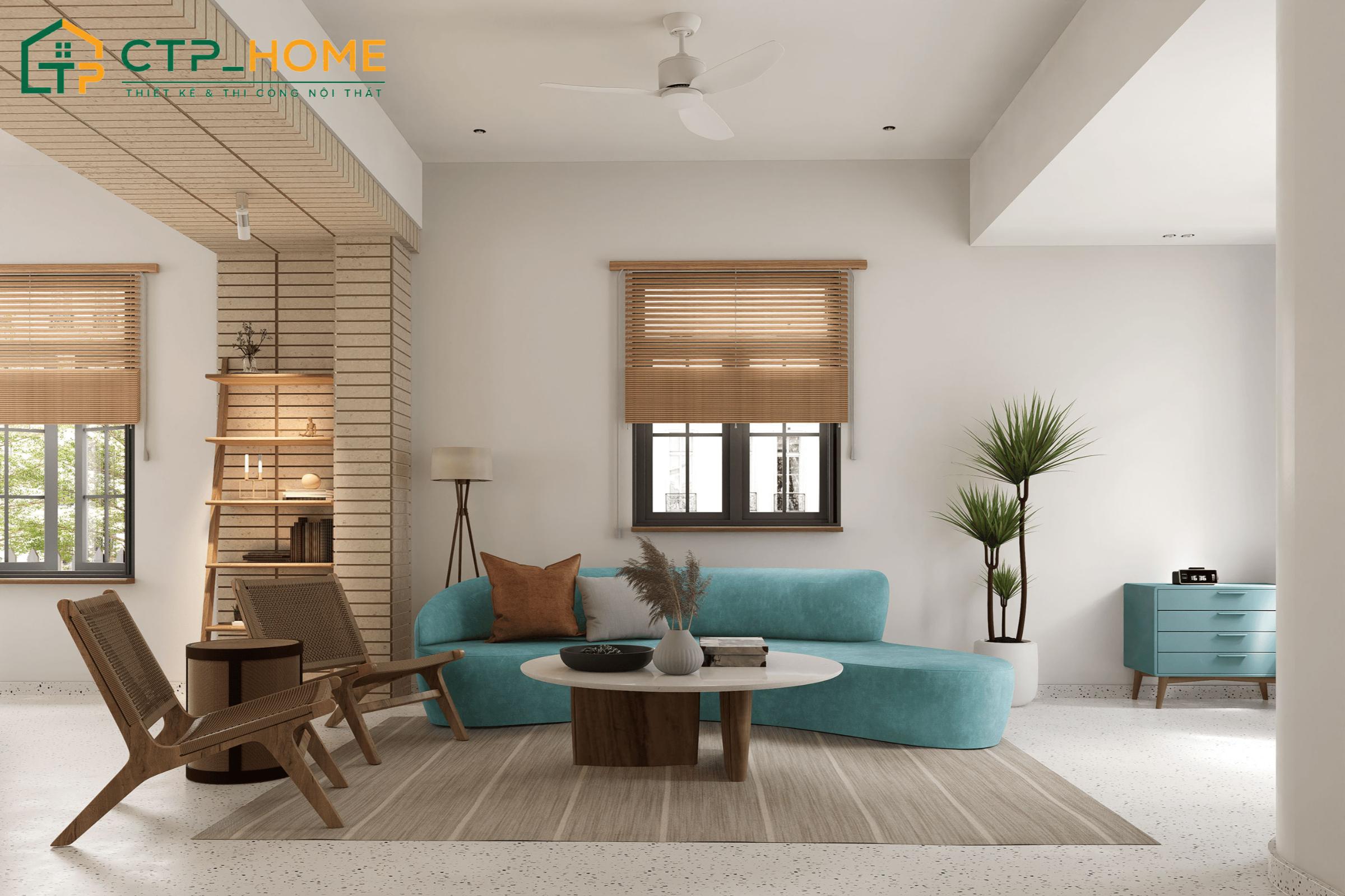 Phong cách thiết kế Địa Trung Hải thoáng đãng với gam màu lấy cảm hứng từ biển cả