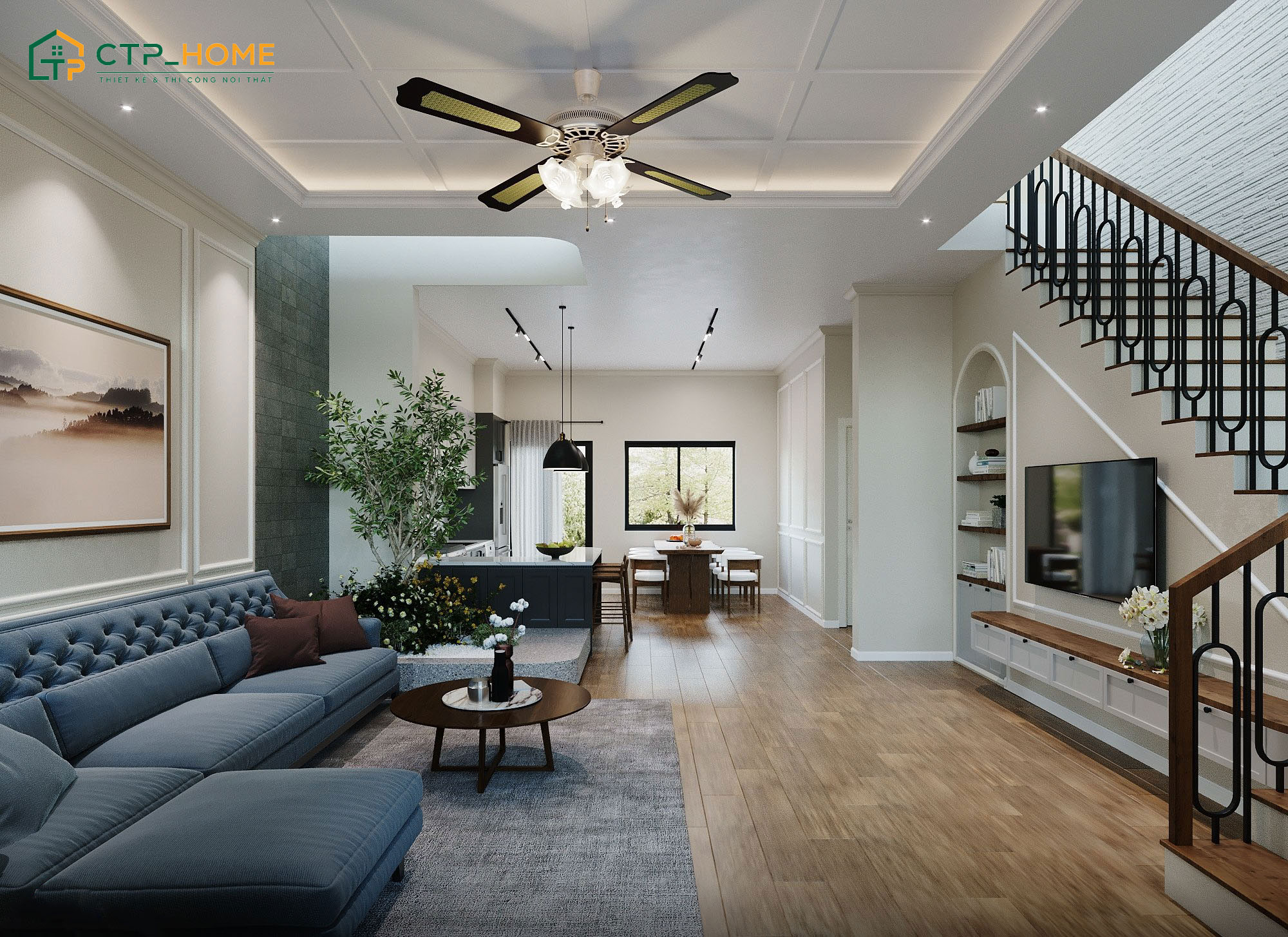 Mẫu thiết kế nội thất nhà phố đơn giản nhưng vẫn cực kỳ tinh tế