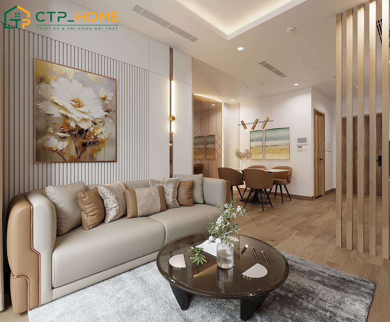 Mẫu nội thất phòng khách phong cách sang trọng và đẳng cấp