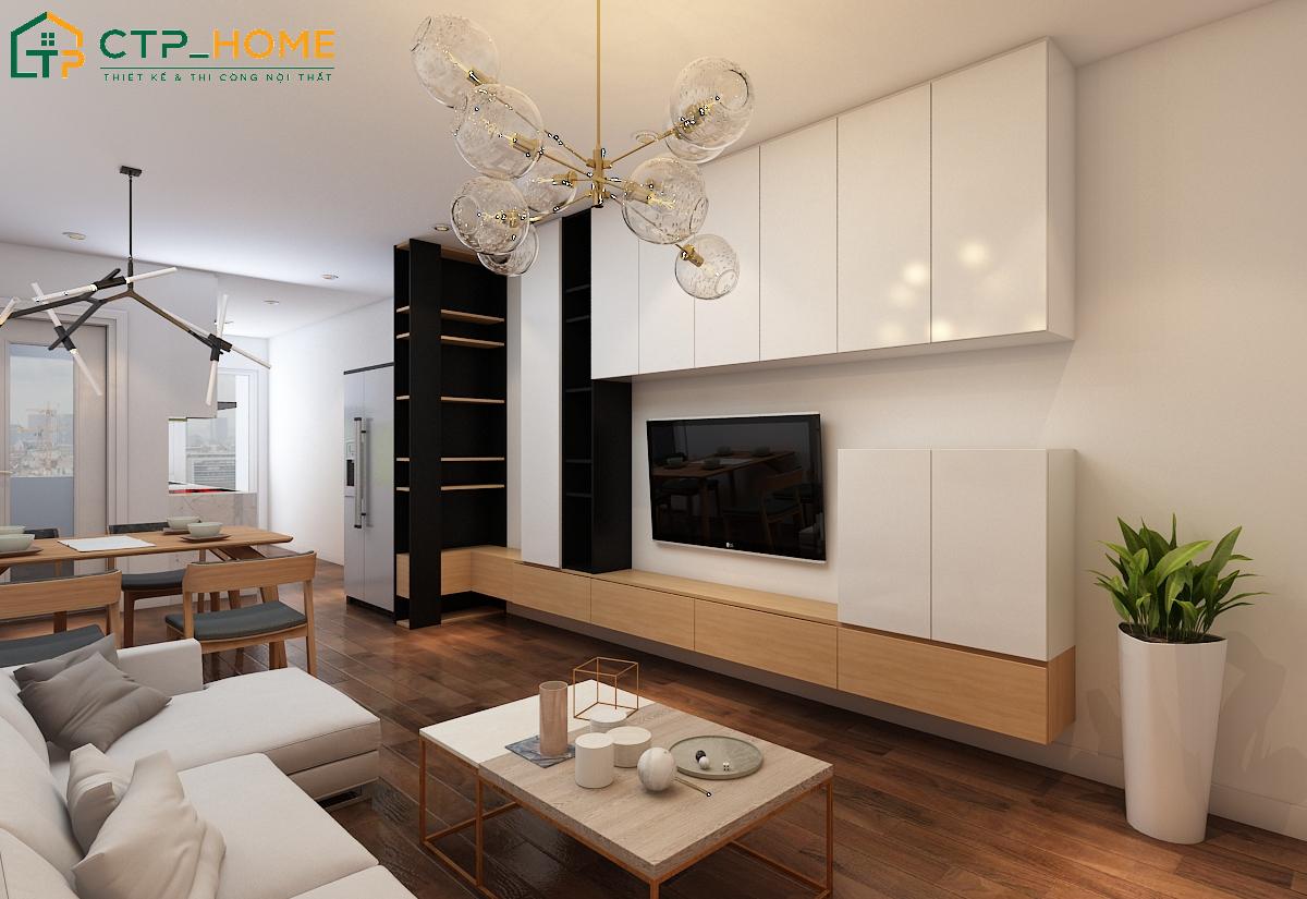 Bố trí sofa thông minh kết hợp bàn trà đa năng sẽ giúp không gian trở nên rộng rãi hơn