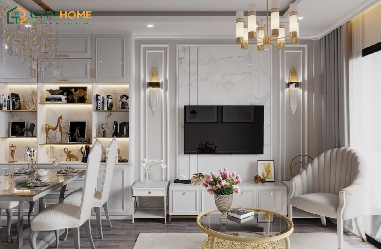 Thiết kế nội thất chung cư 1 phòng ngủ sang trọng sẽ sử dụng các loại chất liệu có giá thành cao