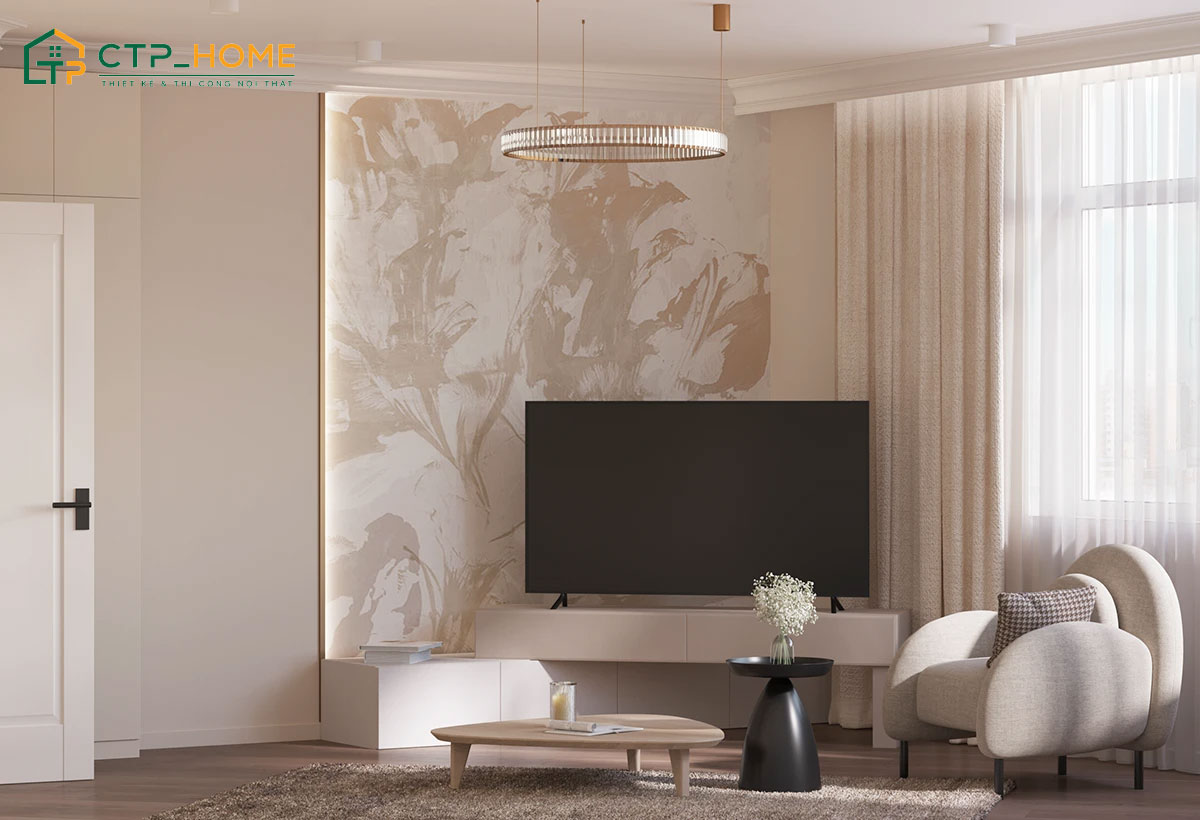 Với căn hộ 55m2 có 2 phòng ngủ sẽ hạn chế việc bố trí tràn lan nội thất