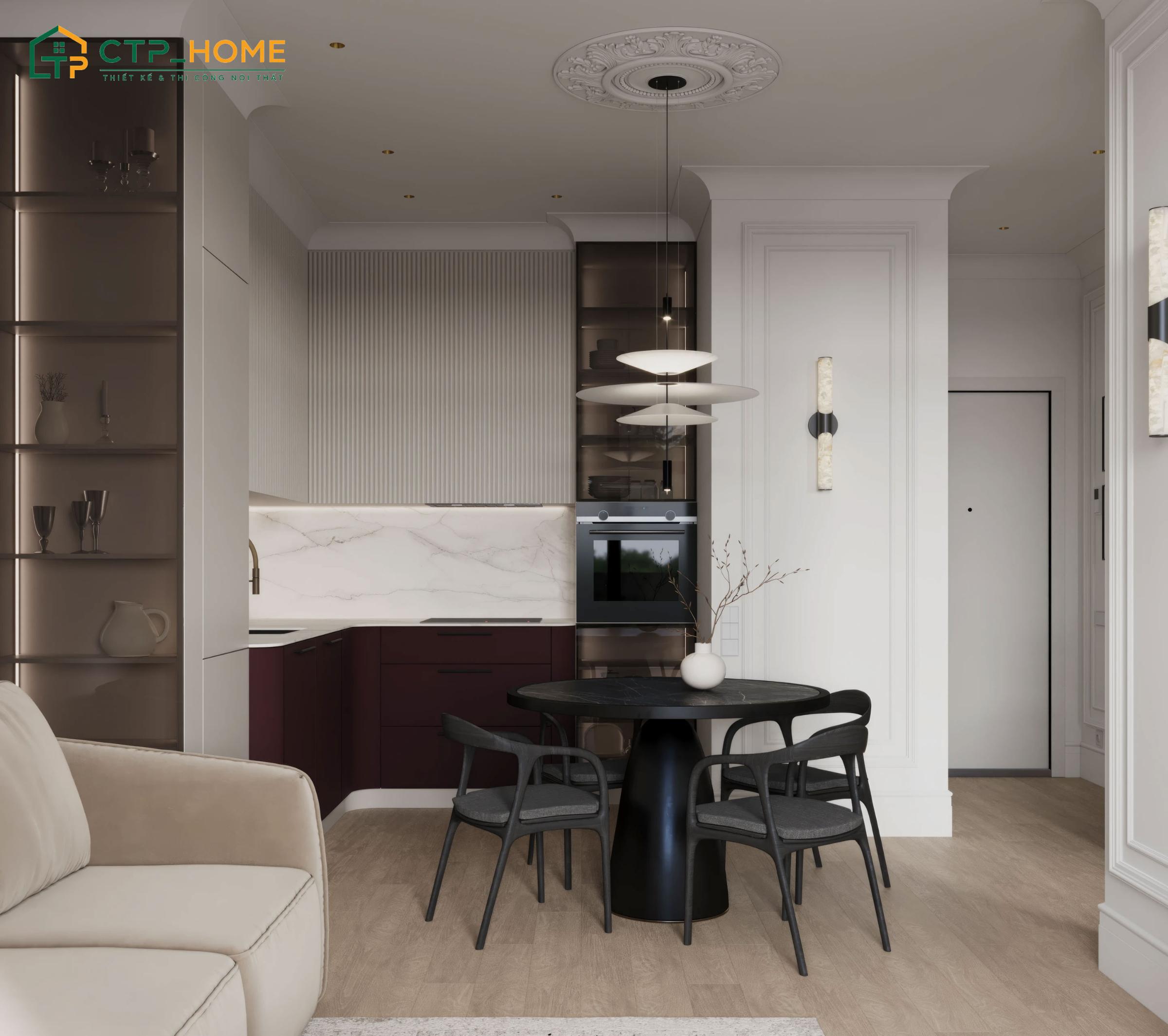 Mẫu thiết kế nội thất chung cư 2 ngủ dành cho các cặp vợ chồng trẻ