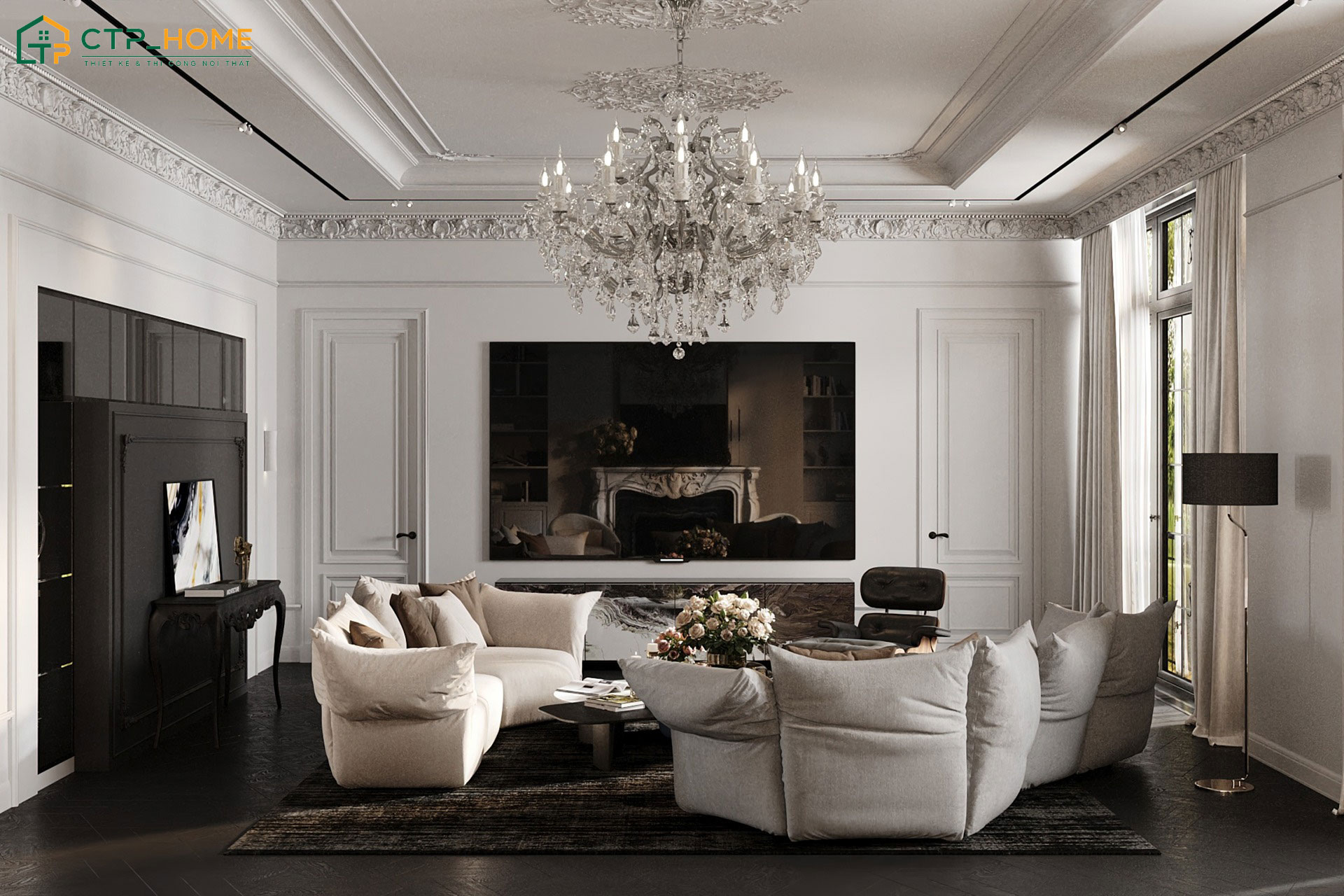Mẫu thiết kế nội thất nhà phố đẹp theo phong cách Luxury sẽ thể hiện được cá tính riêng của gia chủ