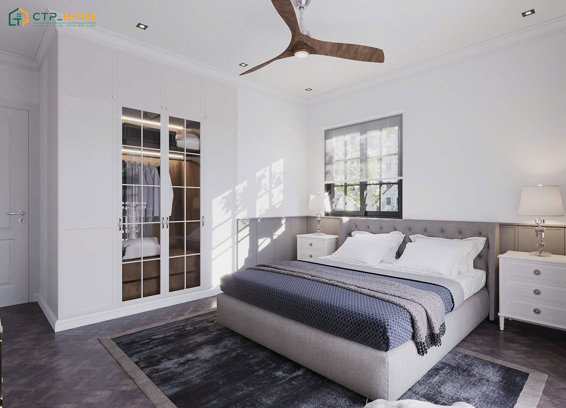 Hệ tủ âm tường giúp căn phòng trở nên gọn gàng và thoáng mát hơn
