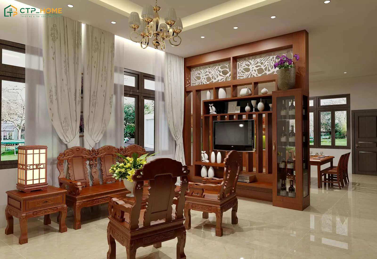 Mẫu phòng khách nhà cấp 4 ở nông thôn sẽ có chi phí đầu tư thấp nhưng vẫn đảm bảo thẩm mỹ