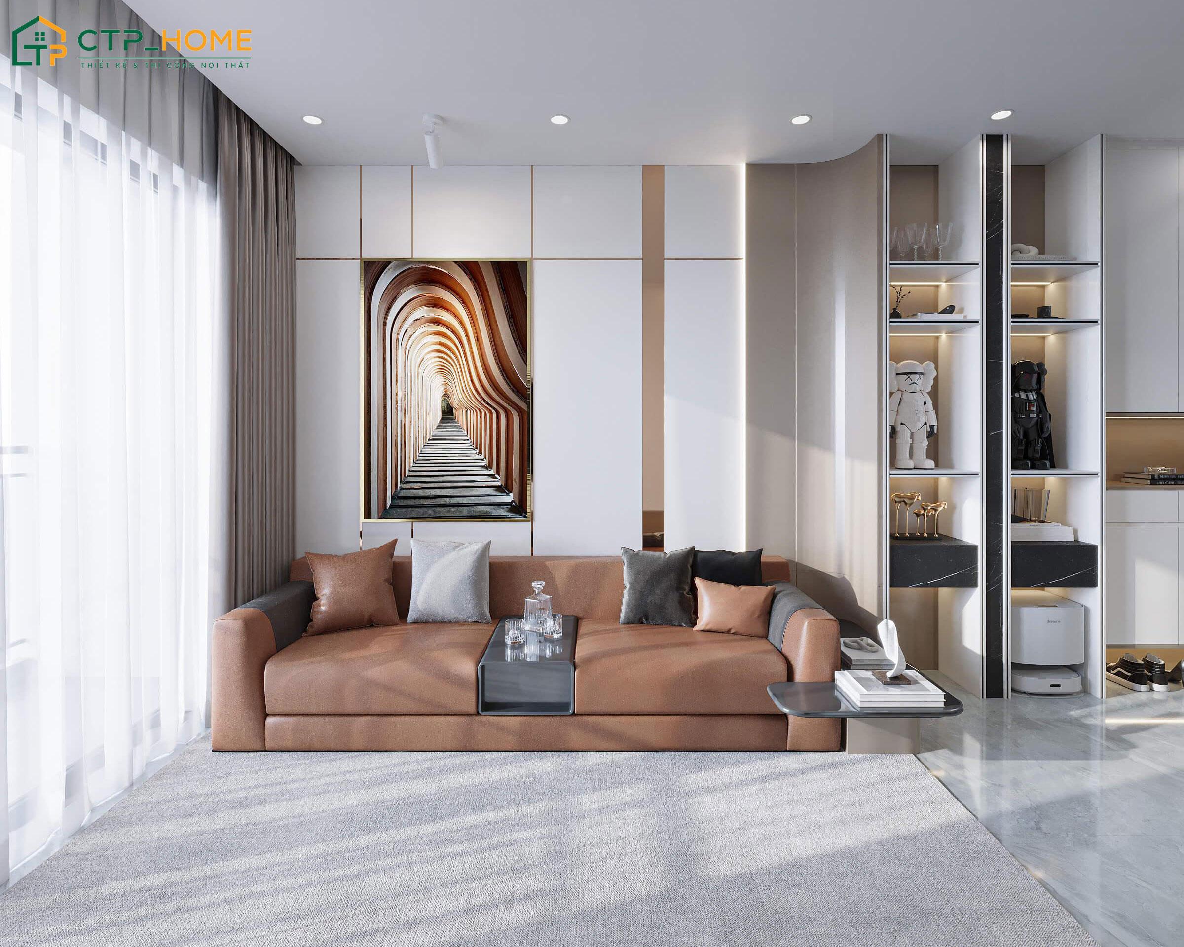 Mẫu phòng khách cho chung cư 70m2 mang đậm dấu ấn cá nhân của chủ nhà