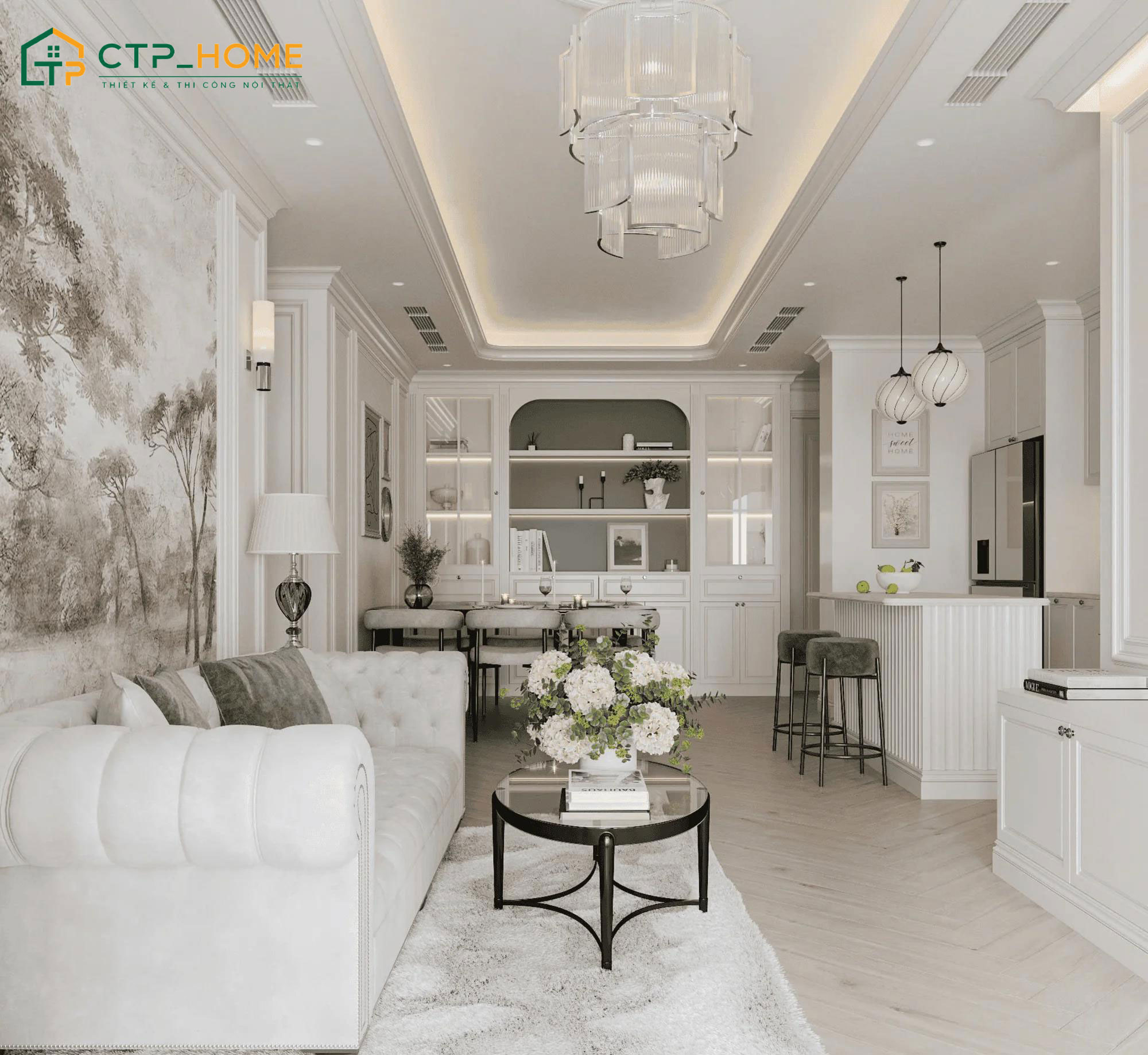 Kiểu phòng khách đẹp theo lối thiết kế đang được nhiều gia đình lựa chọn