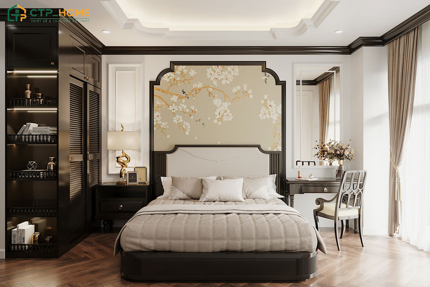 Xu hướng setup phòng ngủ theo phong cách Indochine đang được nhiều gia chủ đánh giá cao