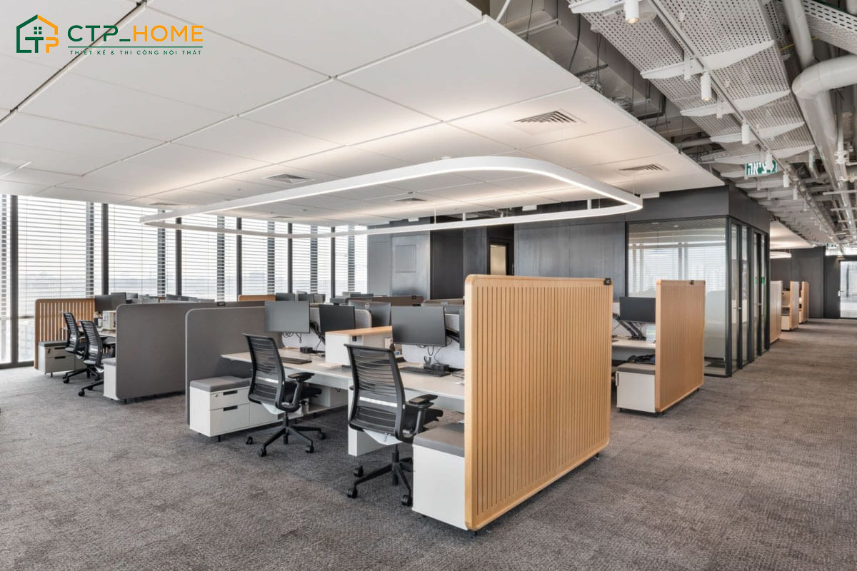 Nội thất hiện đại, cao cấp làm tăng độ nhận diện cho văn phòng 500 - 1000m2