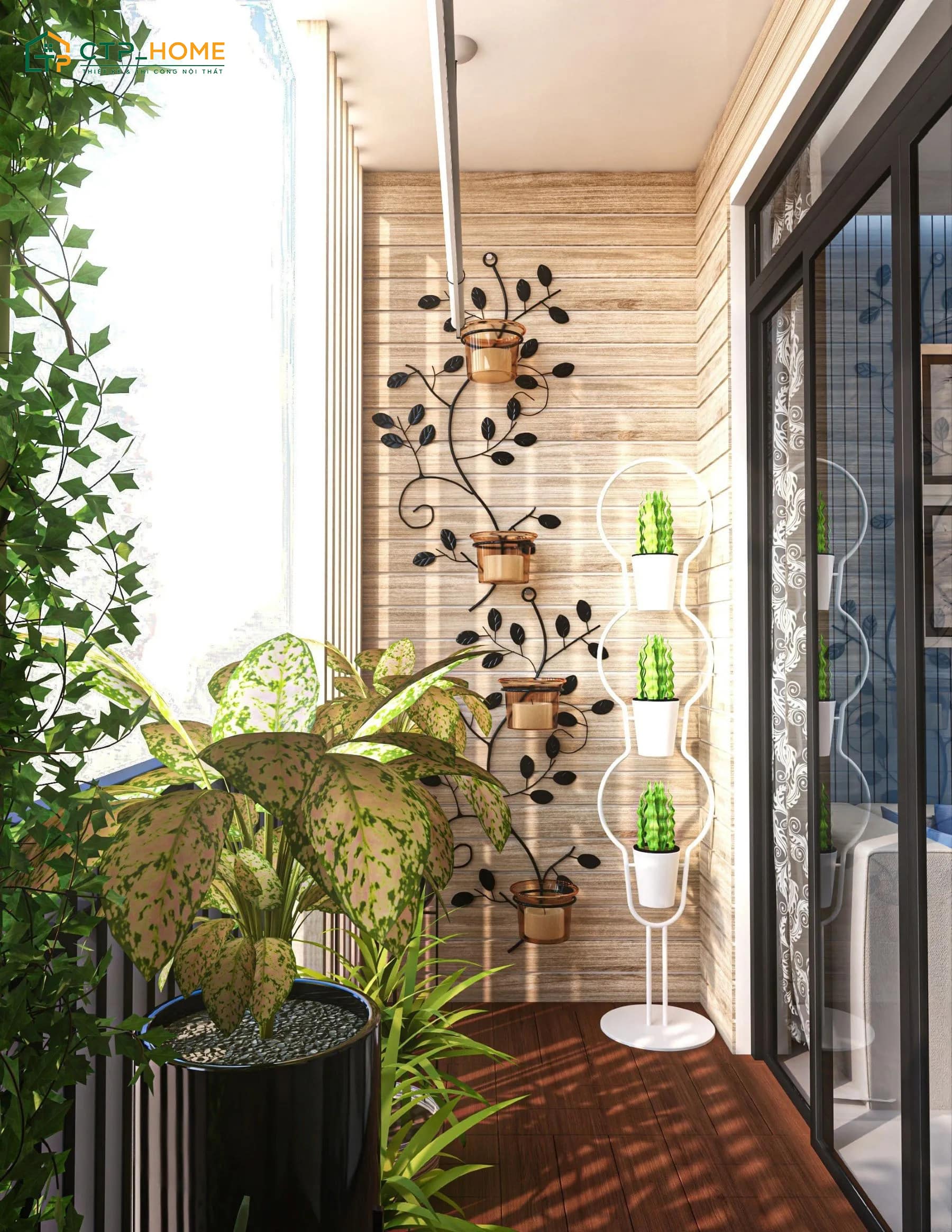 Thiết kế ban công chung cư bằng đồ Handmade vừa giúp tiết kiệm chi phí vừa giúp bảo vệ môi trường