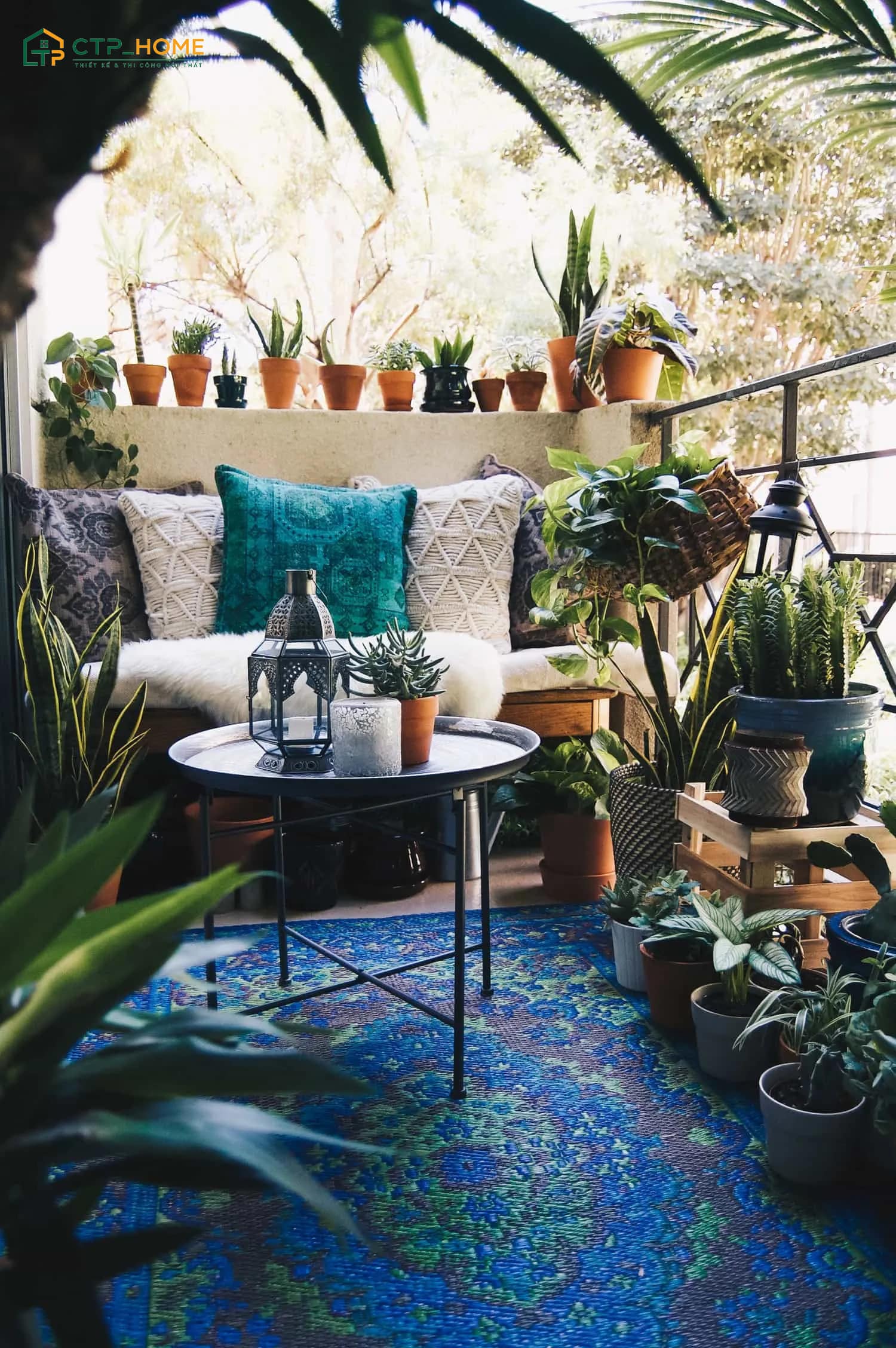 Mẫu decor ban công chung cư phong cách Bohemian độc đáo, đậm chất nghệ thuật