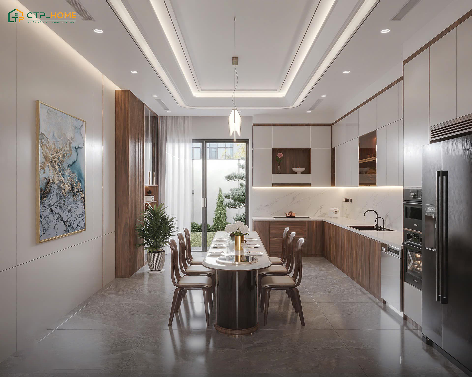 Gia chủ cần tìm hiểu và lựa chọn vật liệu phù hợp, có độ bền đảm bảo cho căn bếp