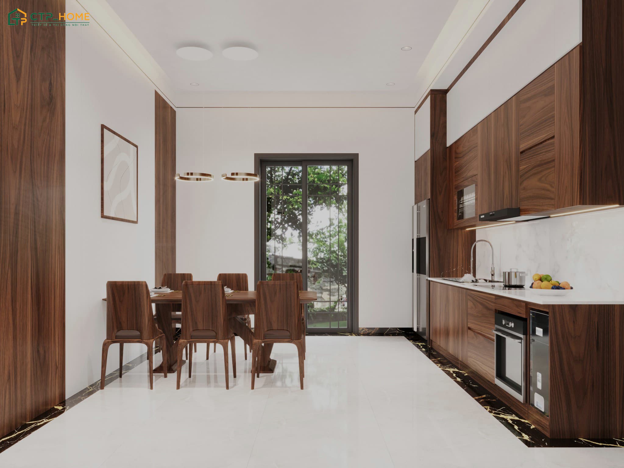 Thiết kế phòng bếp nhà phố cần phải đảm bảo yếu tố phong thủy để thu hút tài lộc
