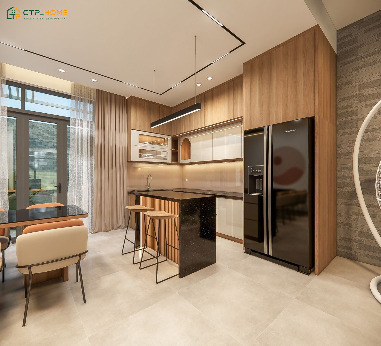 CTP Home - Đơn vị thiết kế bếp nhà ống uy tín nhất tại TP Hồ Chí Minh hiện nay