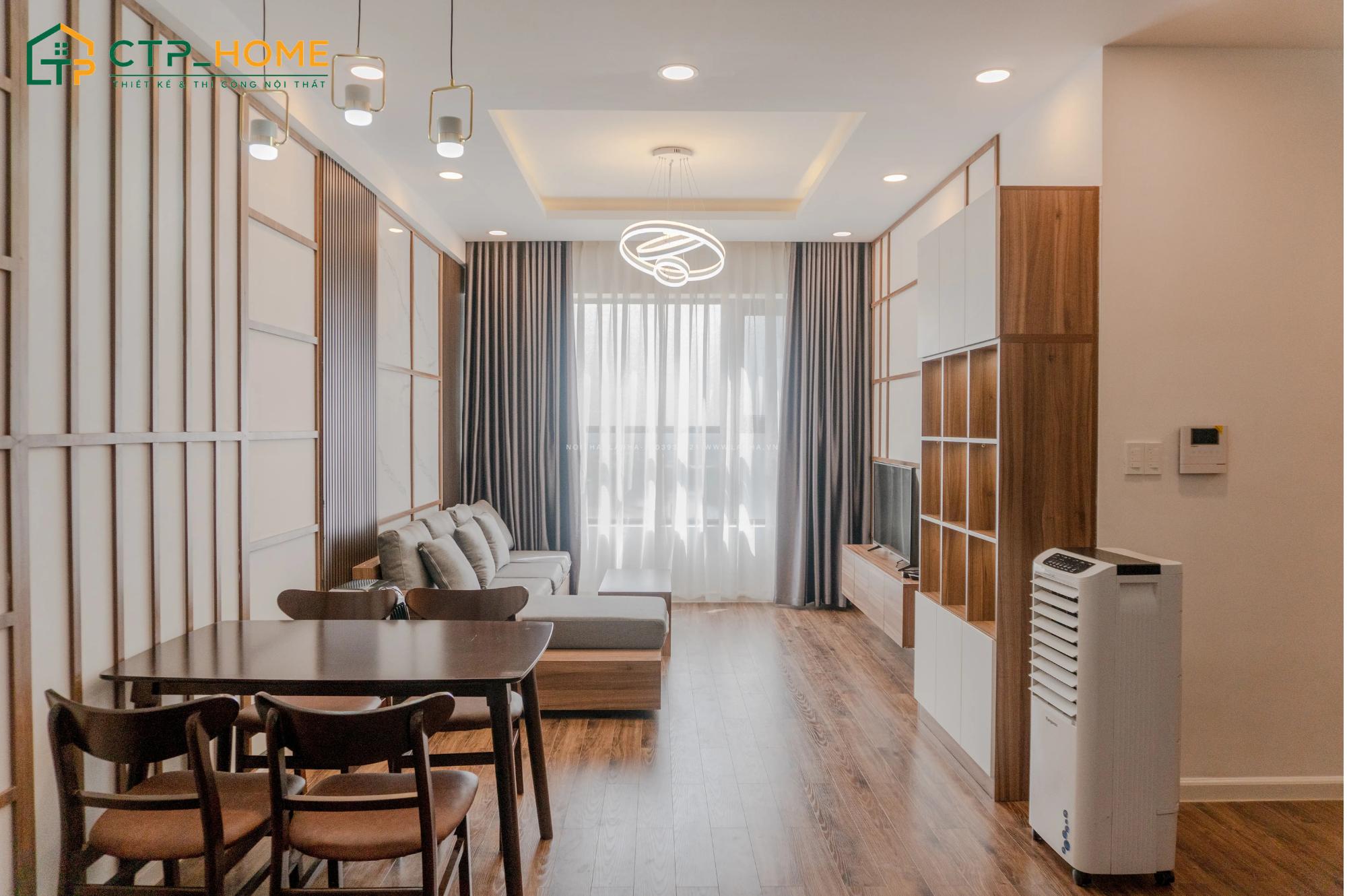 Mẫu thiết kế phòng khách căn hộ chung cư diện tích 20m2 nhẹ nhàng với tone màu pastel làm chủ đạo