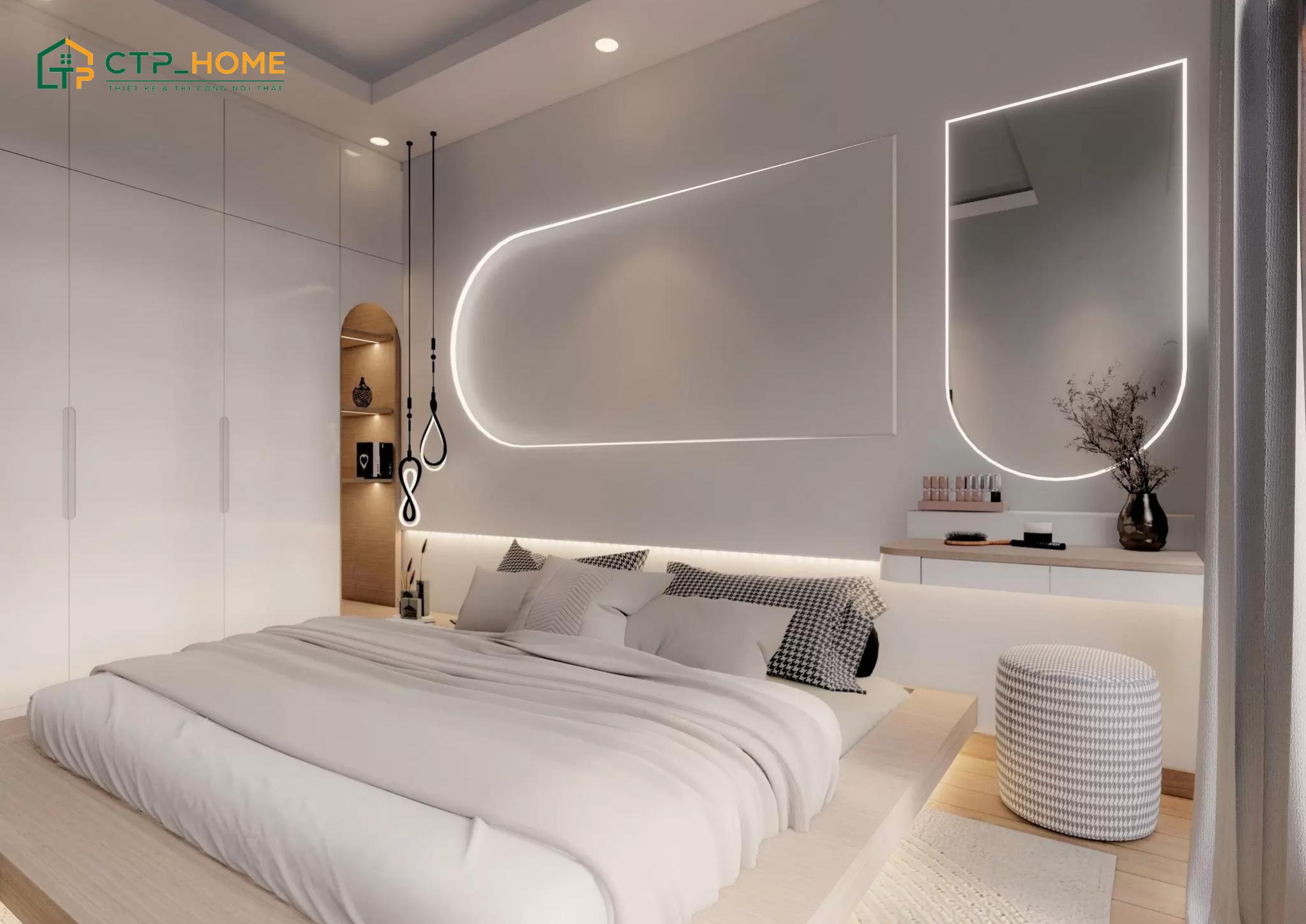 CTP Home - Đơn vị thiết kế nội thất phòng ngủ chung cư đẹp, uy tín và giá tốt