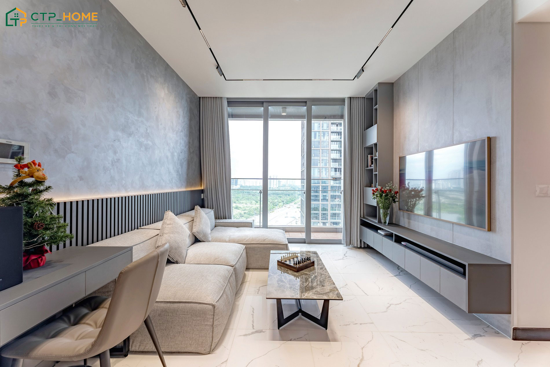 Mẫu dự án thi công nội thất chung cư diện tích 100m2 tại TP Hồ Chí Minh