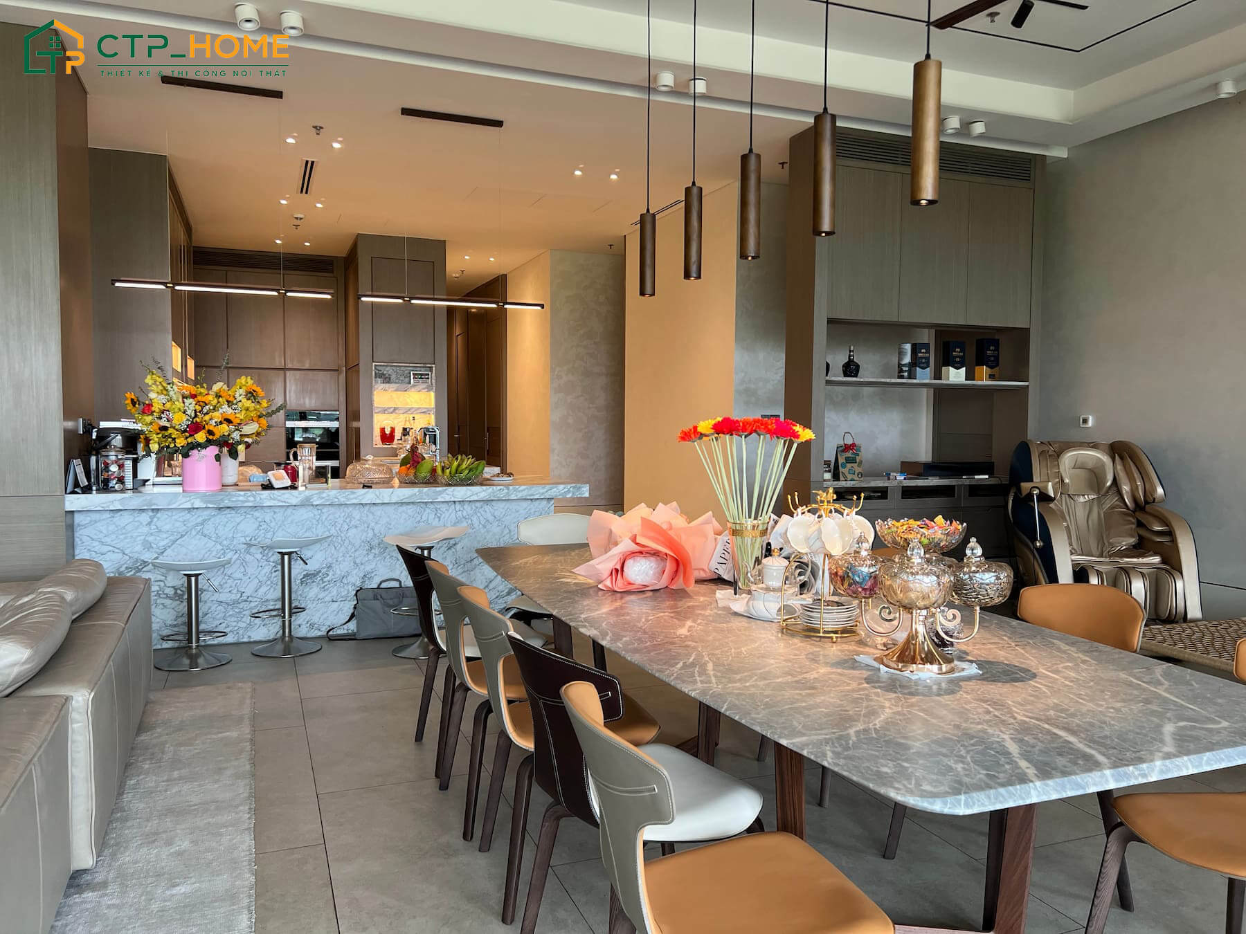 Khi thiết kế thi công nội thất nhà phố bởi một đơn vị sẽ giúp đảm bảo được sự đồng bộ