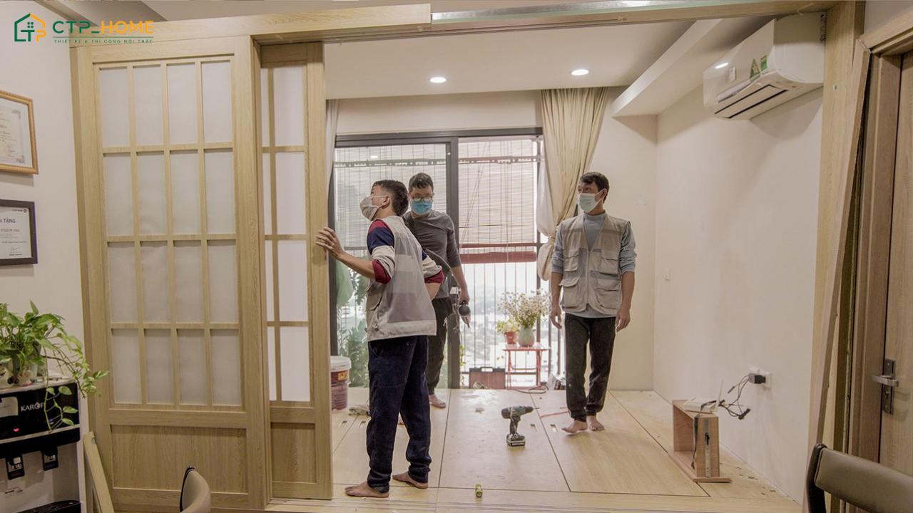 Thi công và lắp đặt nội thất cho nhà phố sau khi đã sản xuất xong