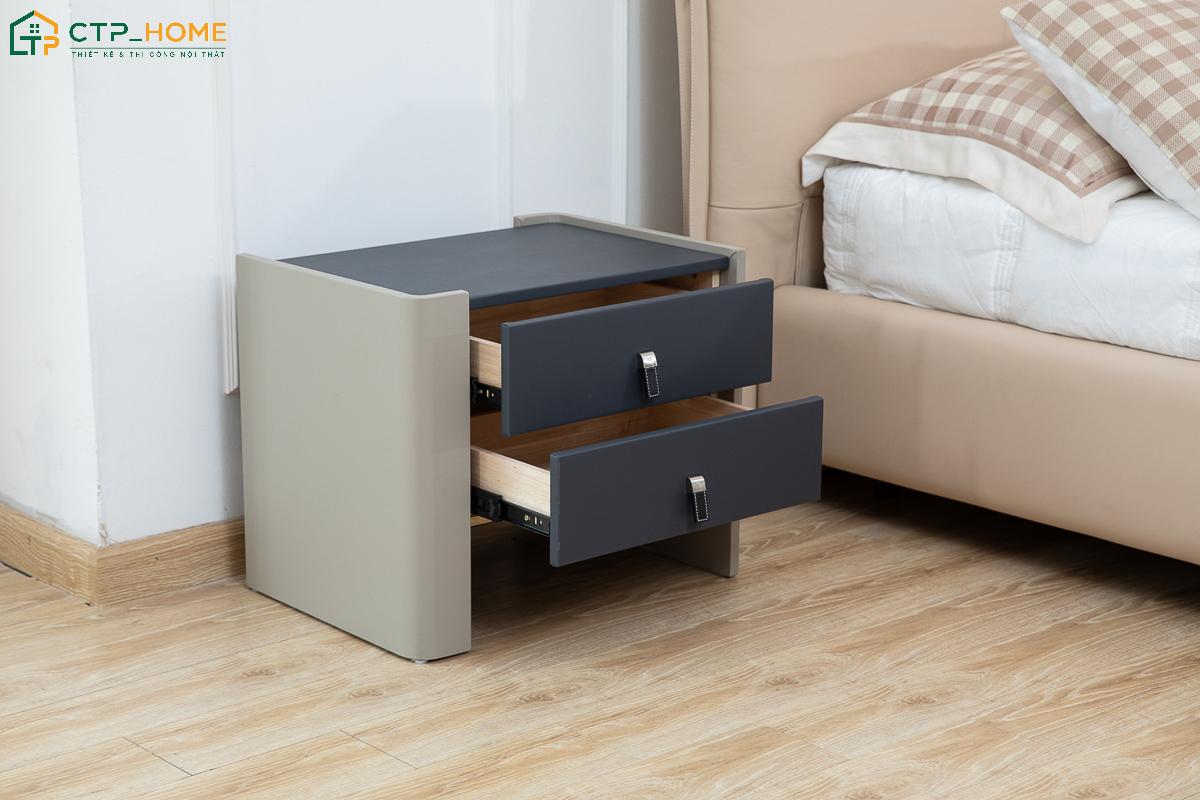 Thi công phòng ngủ cần đảm bảo đồng bộ giữa tab đầu giường và nội thất xung quanh