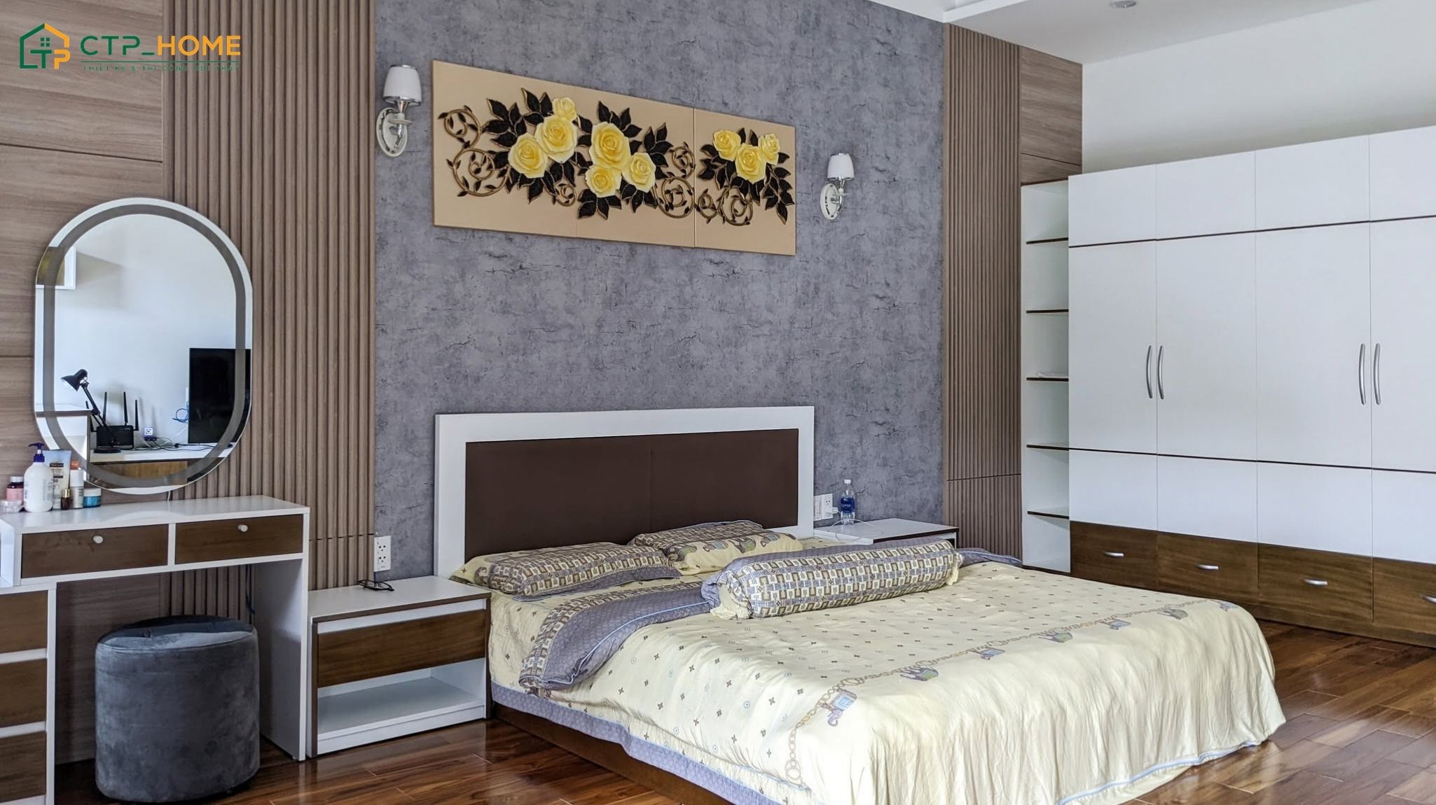 Thiết kế thi công nội thất phòng ngủ bằng gỗ tự nhiên mang đến vẻ đẹp sang trọng