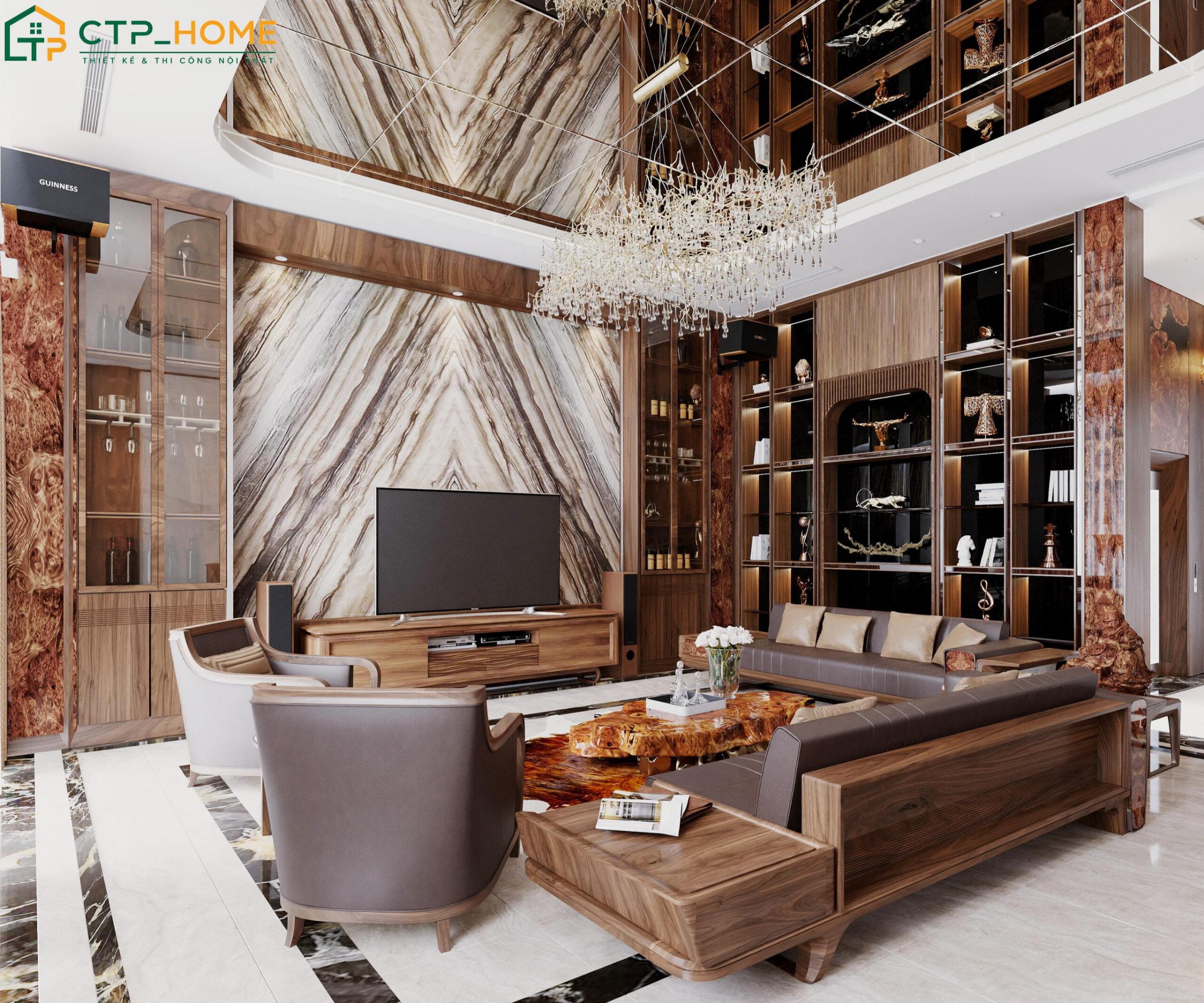 Mẫu thiết kế nội thất biệt thự sang trọng nổi bật với vẻ đẹp đẳng cấp và tinh tế