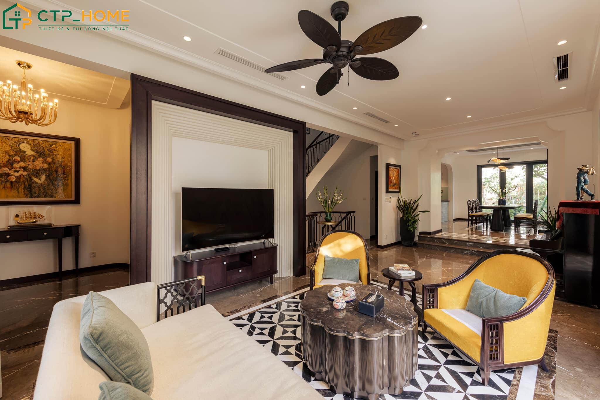 Phong cách nội thất Indochine sẽ sử dụng các vật liệu thân quen như gạch bông, mây, tre