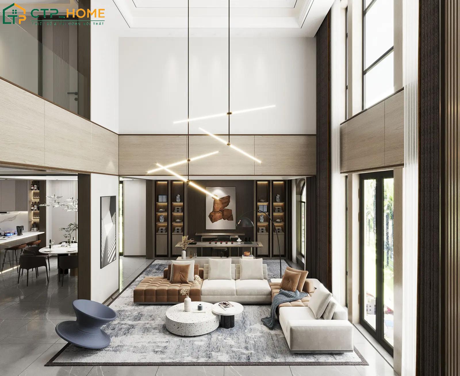 Phong cách thiết kế Đương Đại sẽ sử dụng các loại vật liệu phổ biến như gỗ công nghiệp, da nhân tạo